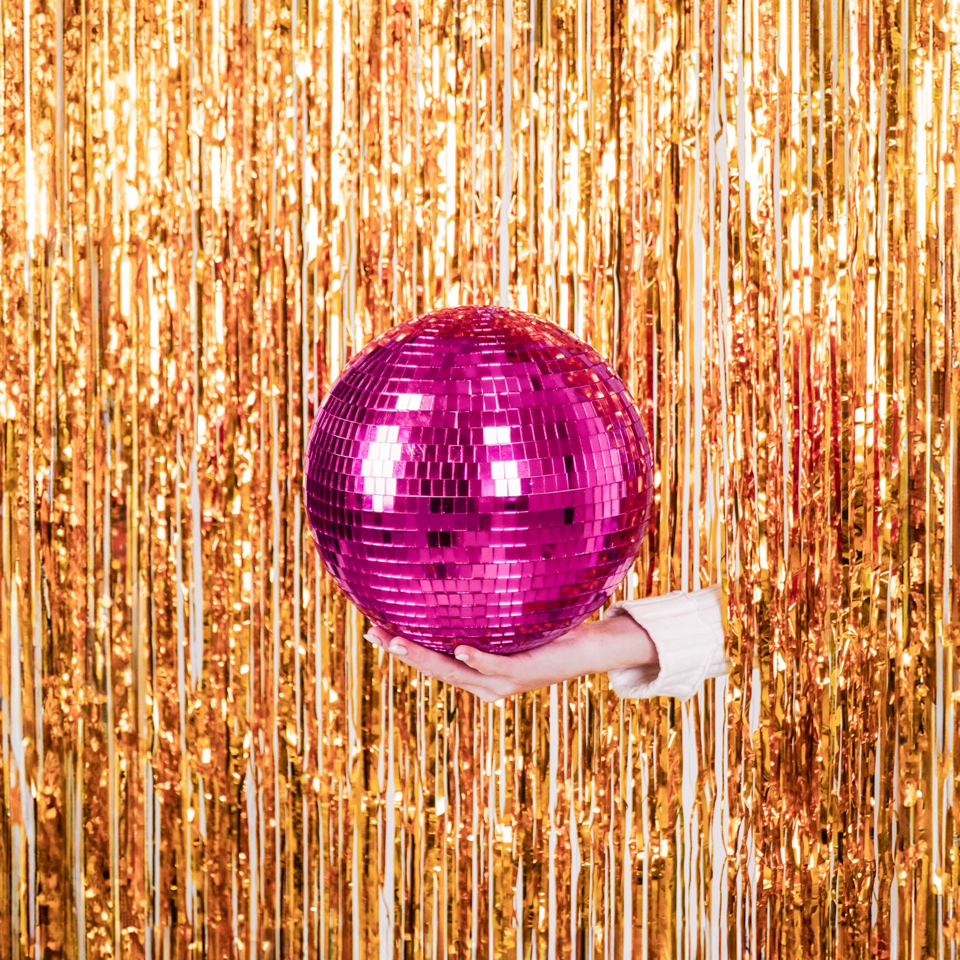 Kerstversiering -  Kersthanger - Discobal - Foam - Roze - 25x25x25cm