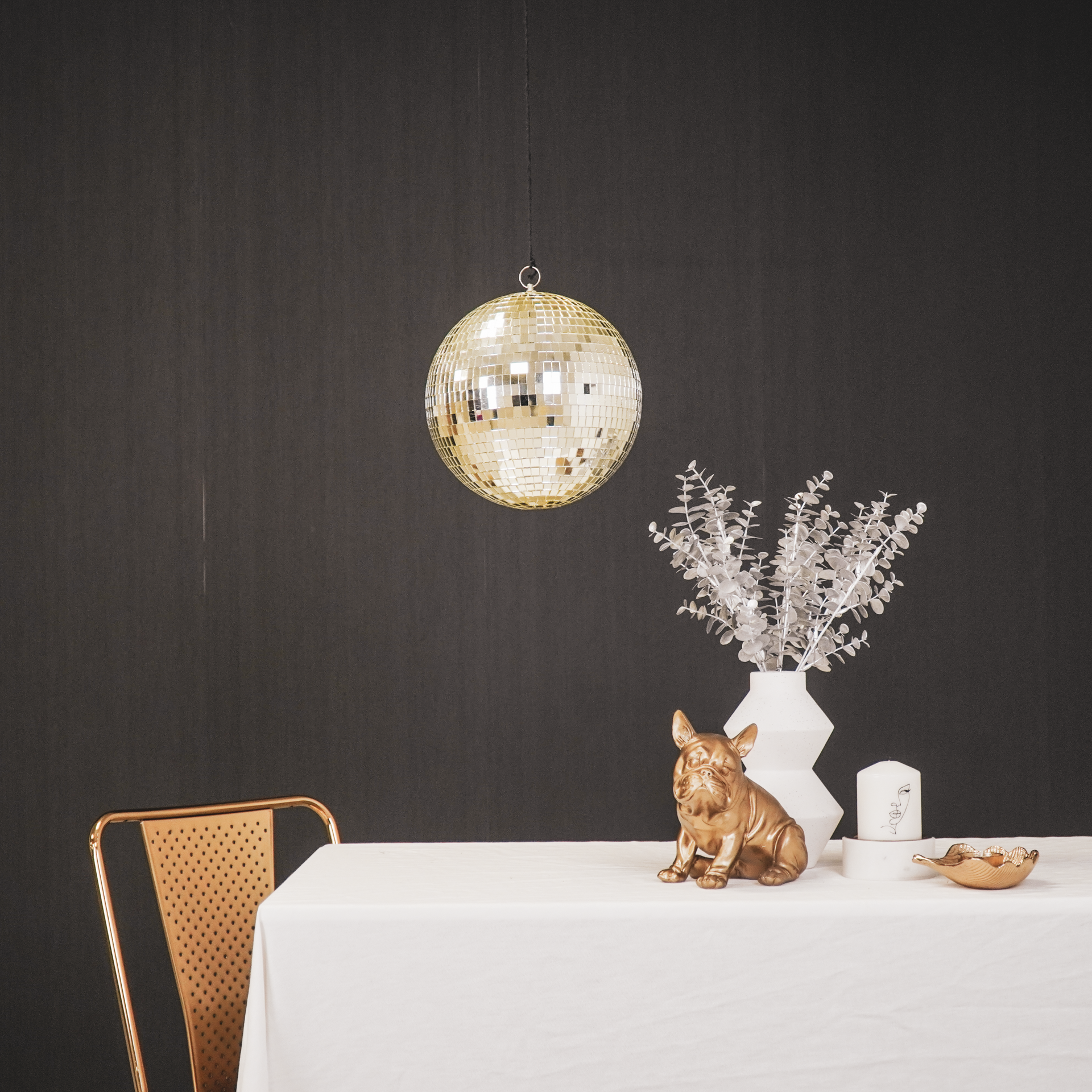 Kerstversiering -  Kersthanger - Discobal - Foam - Goud - 25x25x25cm