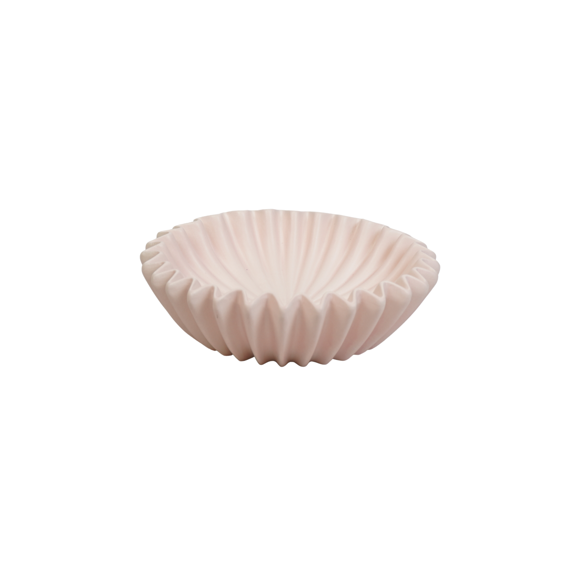 Schaal-  Plissé  Schaal- Keramiek- Licht Roze- 29,5x29,5x9cm
