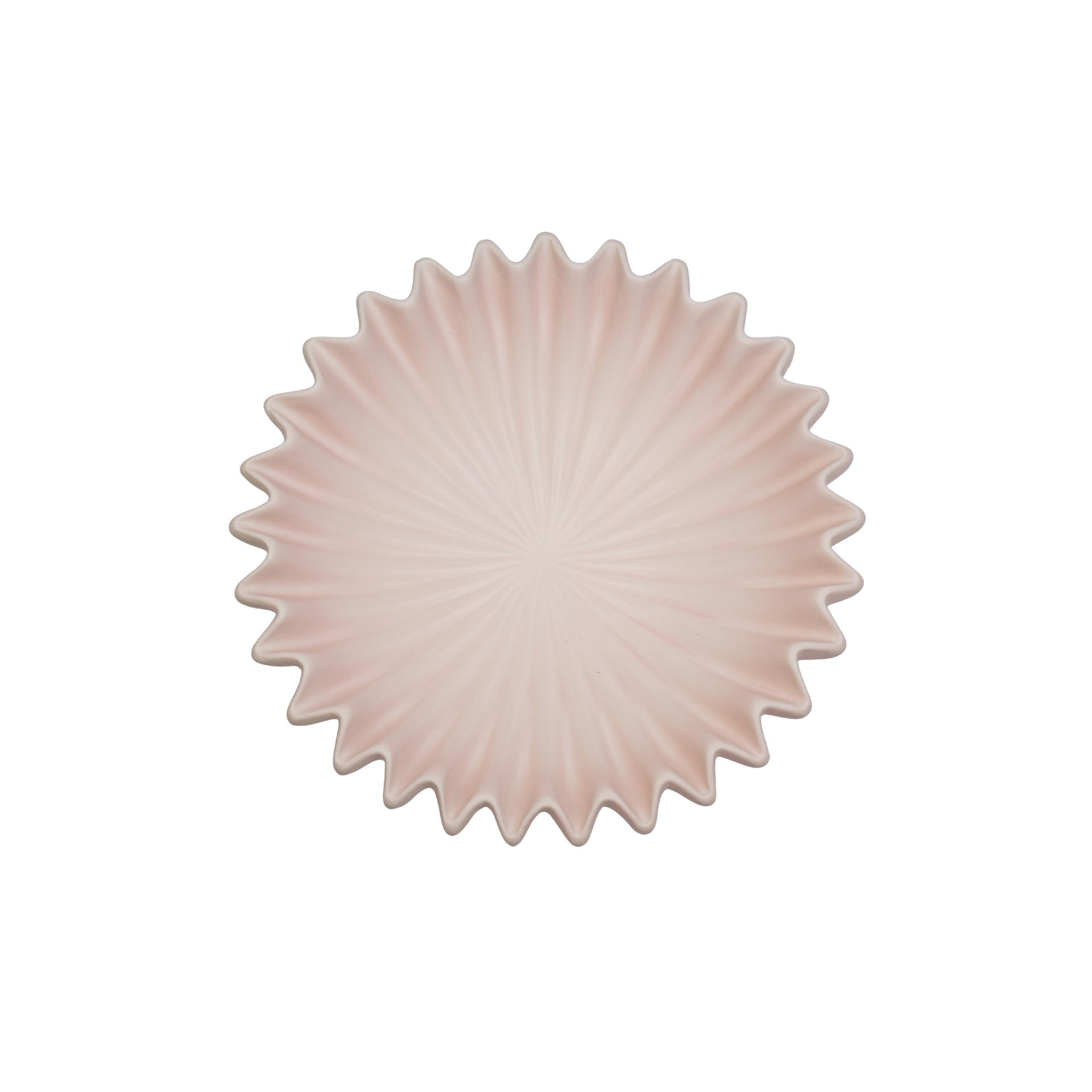 Schaal-  Plissé  Schaal- Keramiek- Licht Roze- 29,5x29,5x9cm