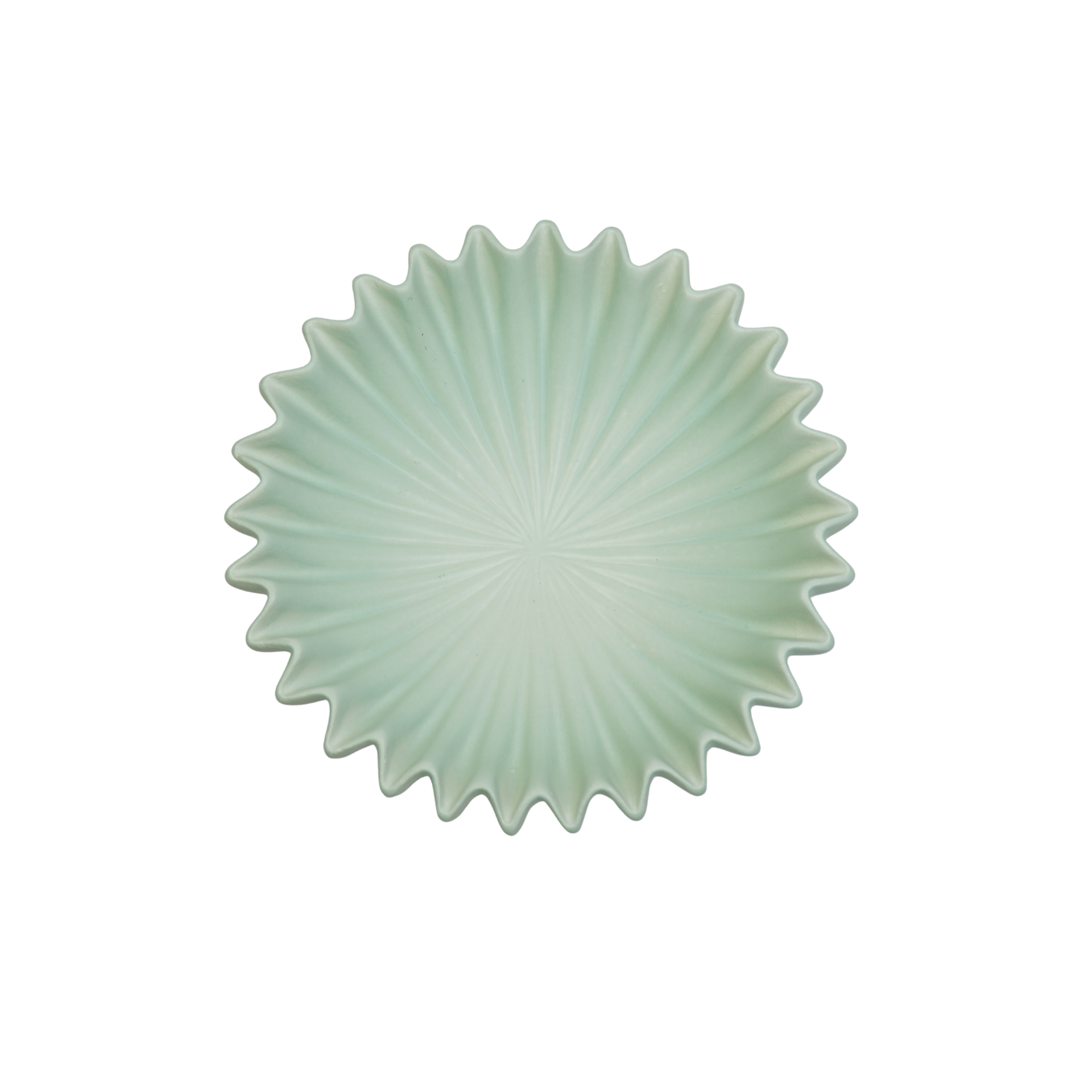 Schaal-  Plissé Schaal- Keramiek- Mint- 29,5x29,5x9cm