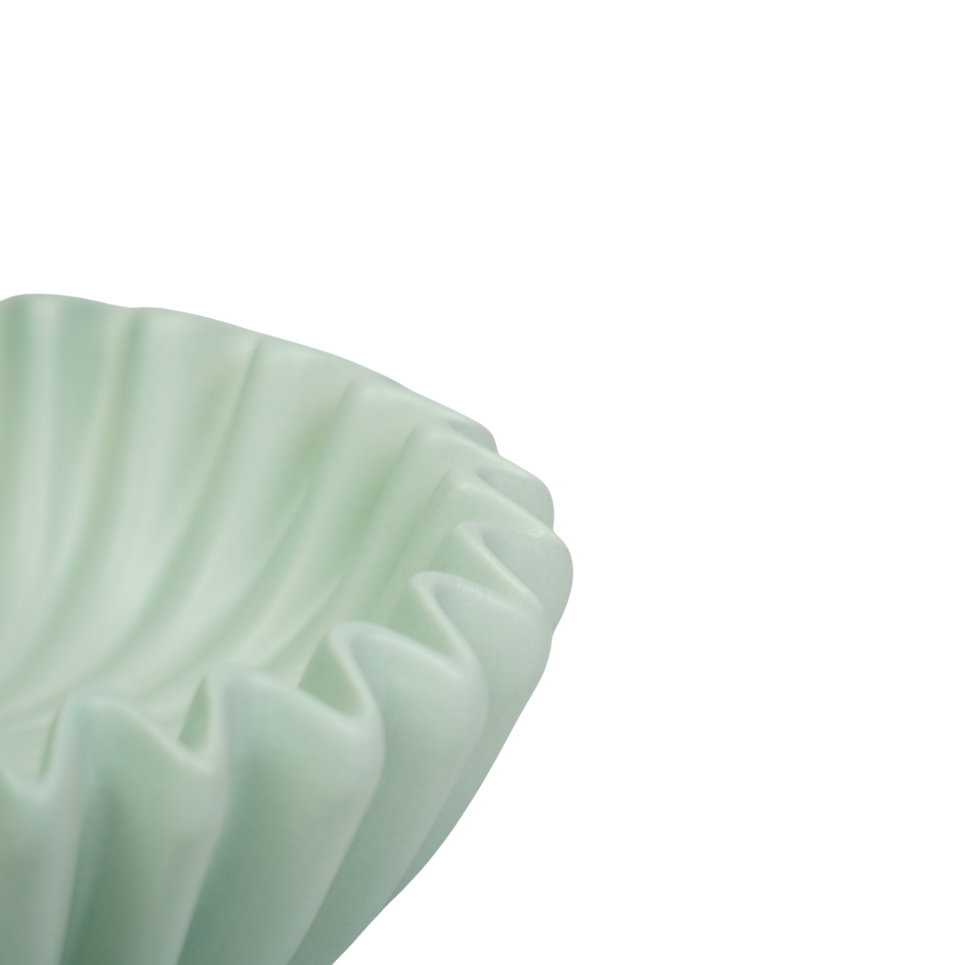 Schaal-  Plissé Schaal- Keramiek- Mint- 29,5x29,5x9cm