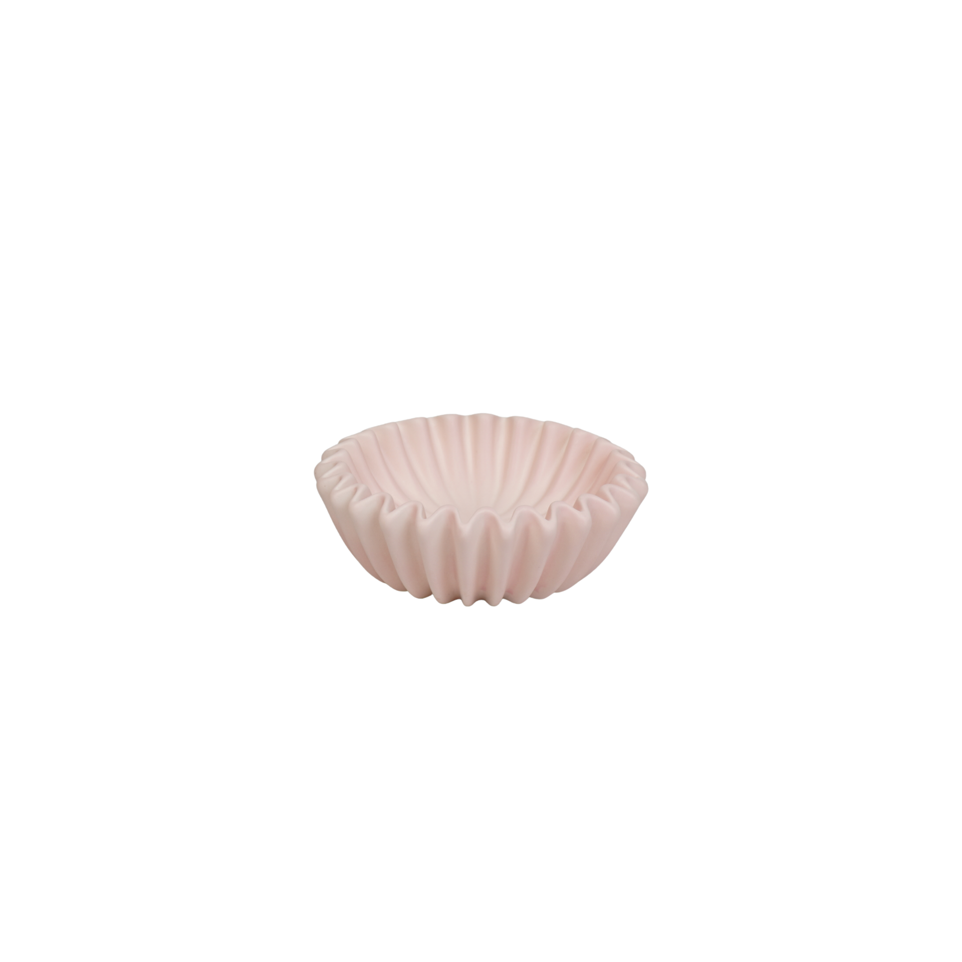 Schaal-  Plissé Schaal- Keramiek- Licht Roze- 15x15x4,5cm