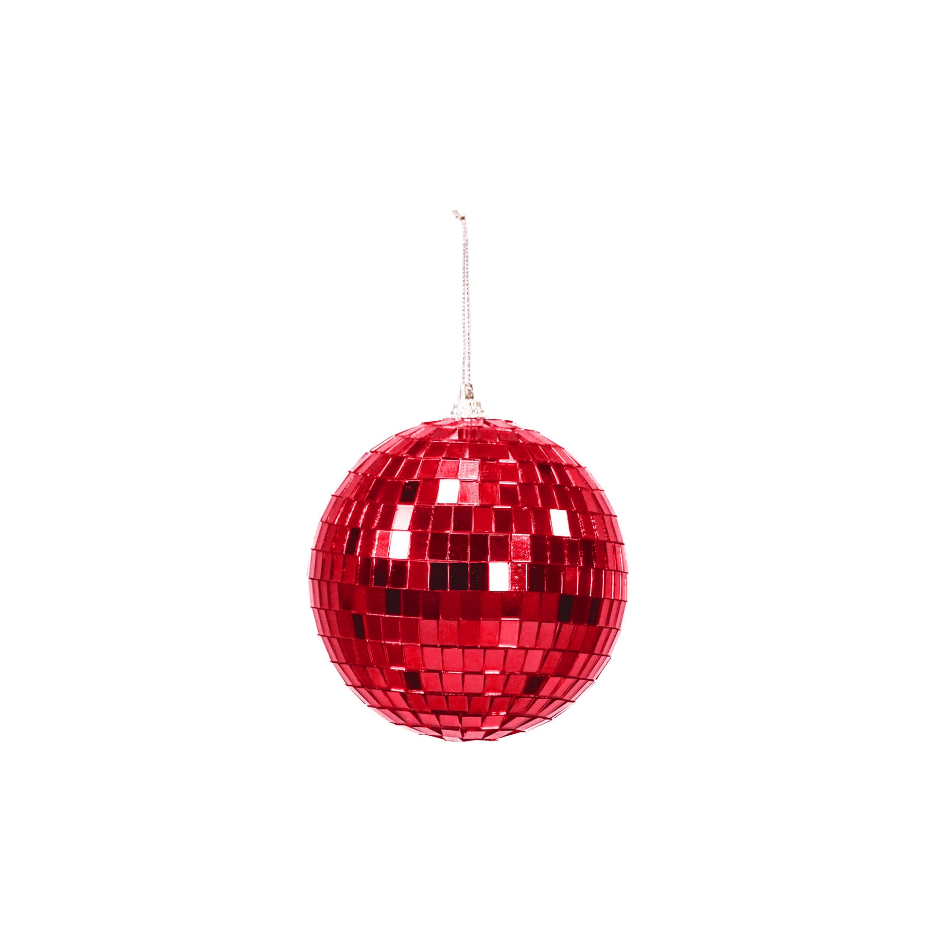 Kerstversiering -  Kersthanger - Discobal - Foam - Rood - 8x8x8cm