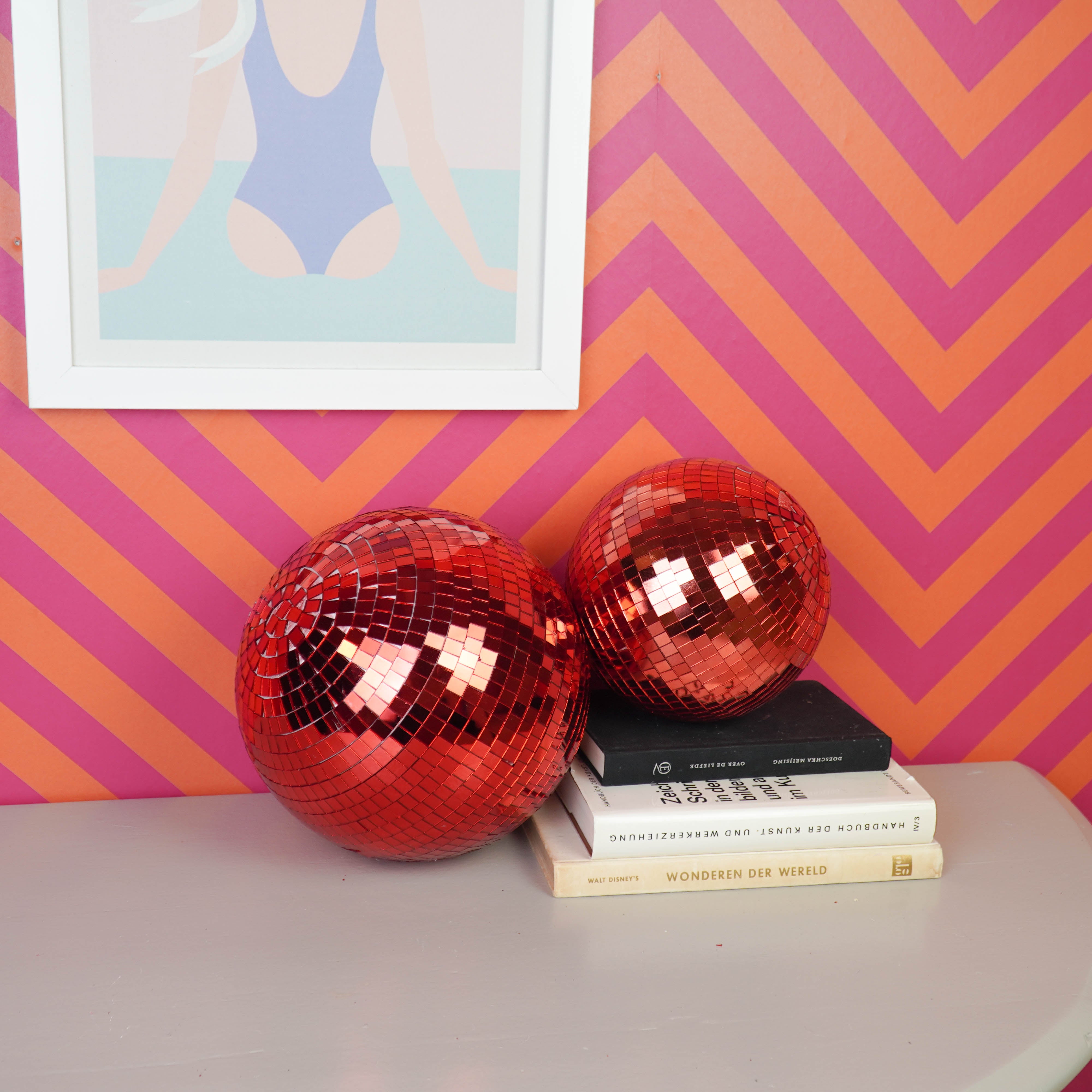 Kerstversiering -  Kersthanger - Discobal - Foam - Rood - 15x15x15cm