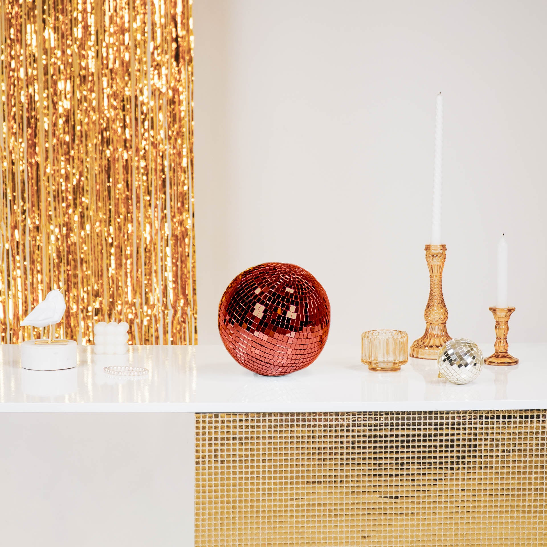 Kerstversiering -  Kersthanger - Discobal - Foam - Rood - 20x20x20cm