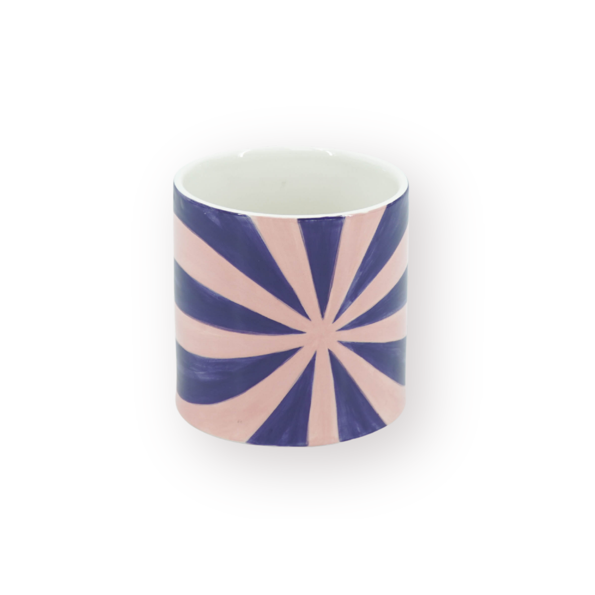 Pot - Planten Pot Swirl - Dolomiet - Paars/ Roze - 12.5x12.5x13 cm