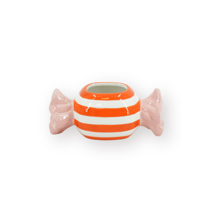 Pot - Planten Pot Snoepje - Dolomiet - Roze/Oranje - 17x8x8 cm