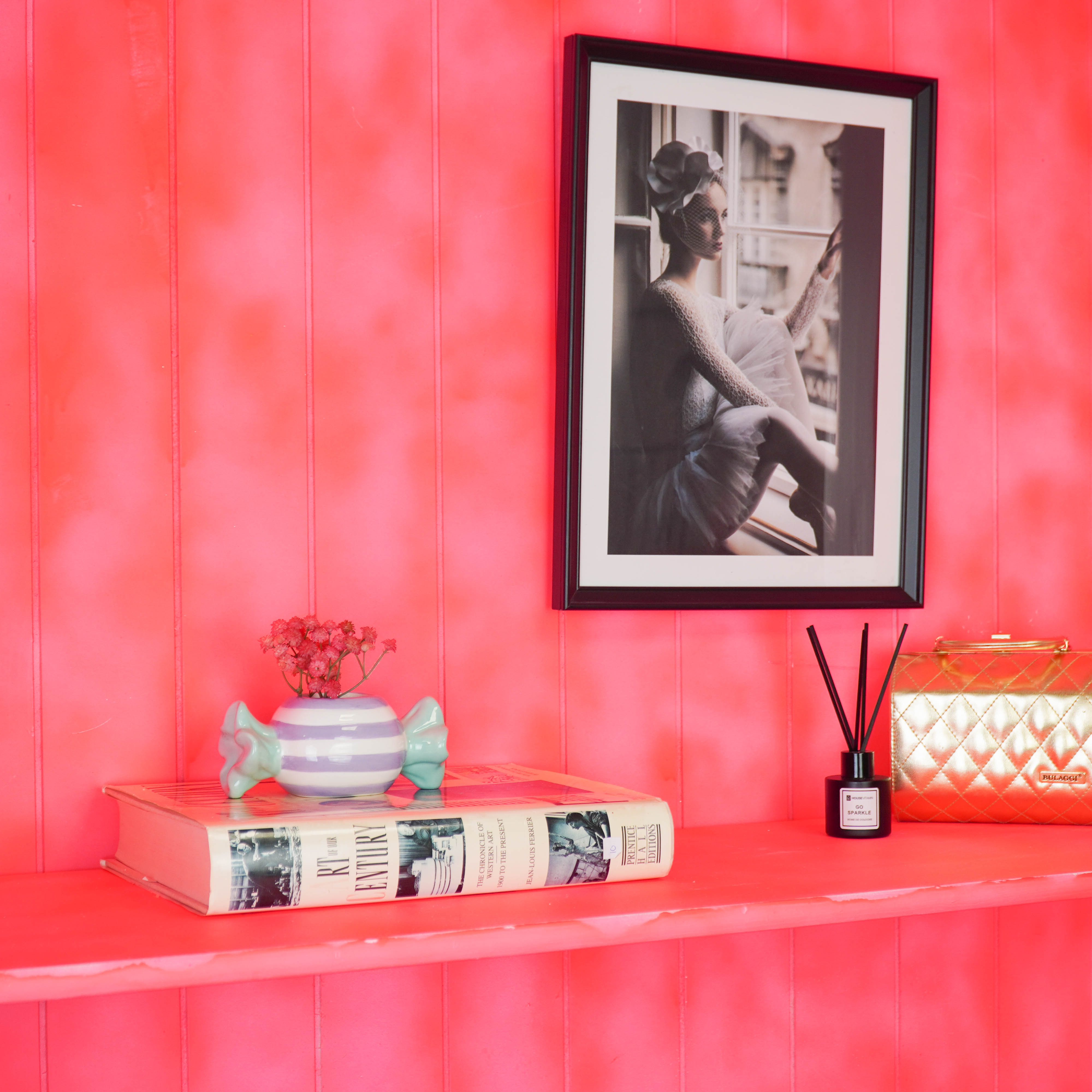 Pot - Planten Pot Snoepje - Dolomiet - Groen/ Lila -  21x9.5x9.5 cm