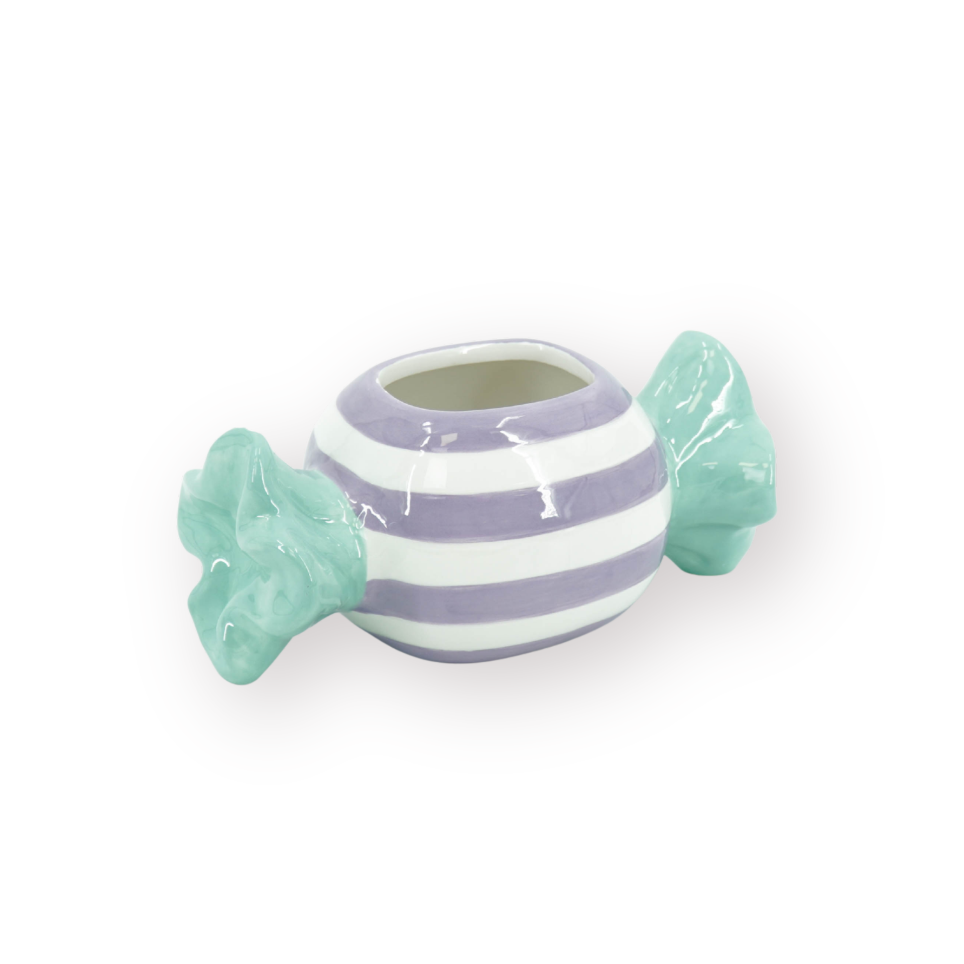 Pot - Planter - Toffee Candy - Dolomite - Mint/Lilac - 16.8x8x8 cm