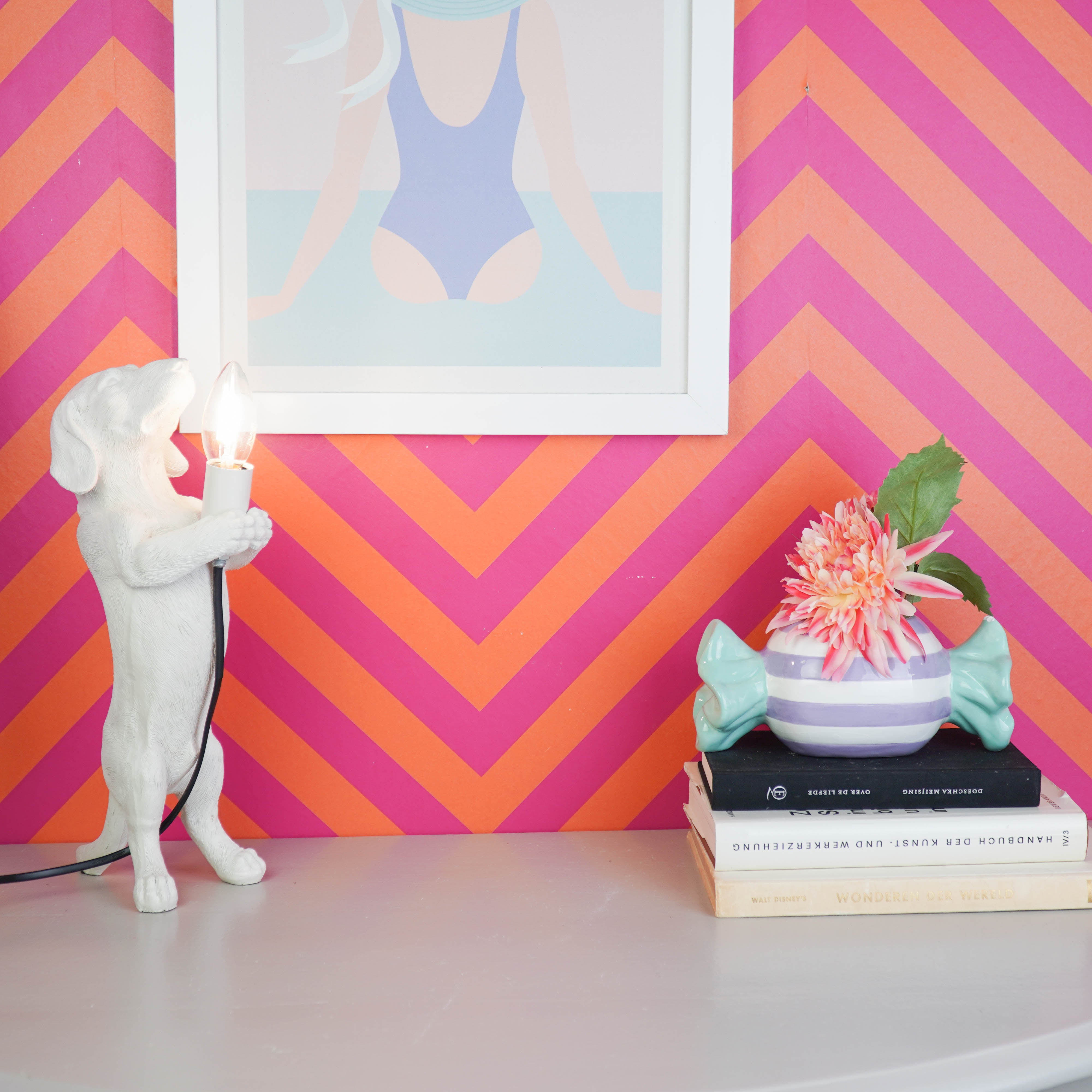 Pot - Planter - Toffee Candy - Dolomite - Mint/Lilac - 16.8x8x8 cm