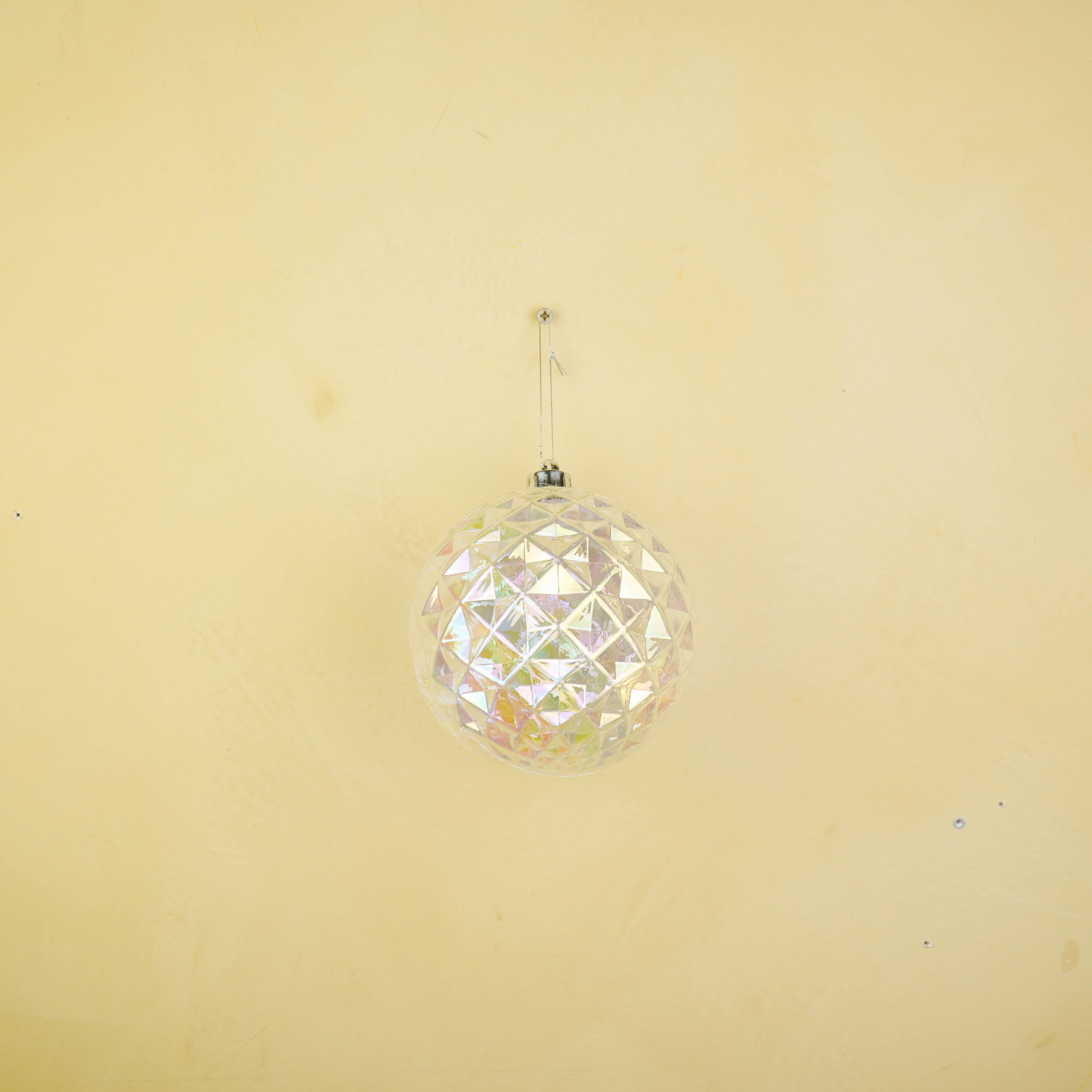 Kersthanger -  Kerstbal -  Kunststof Iridescent - 15x15 cm