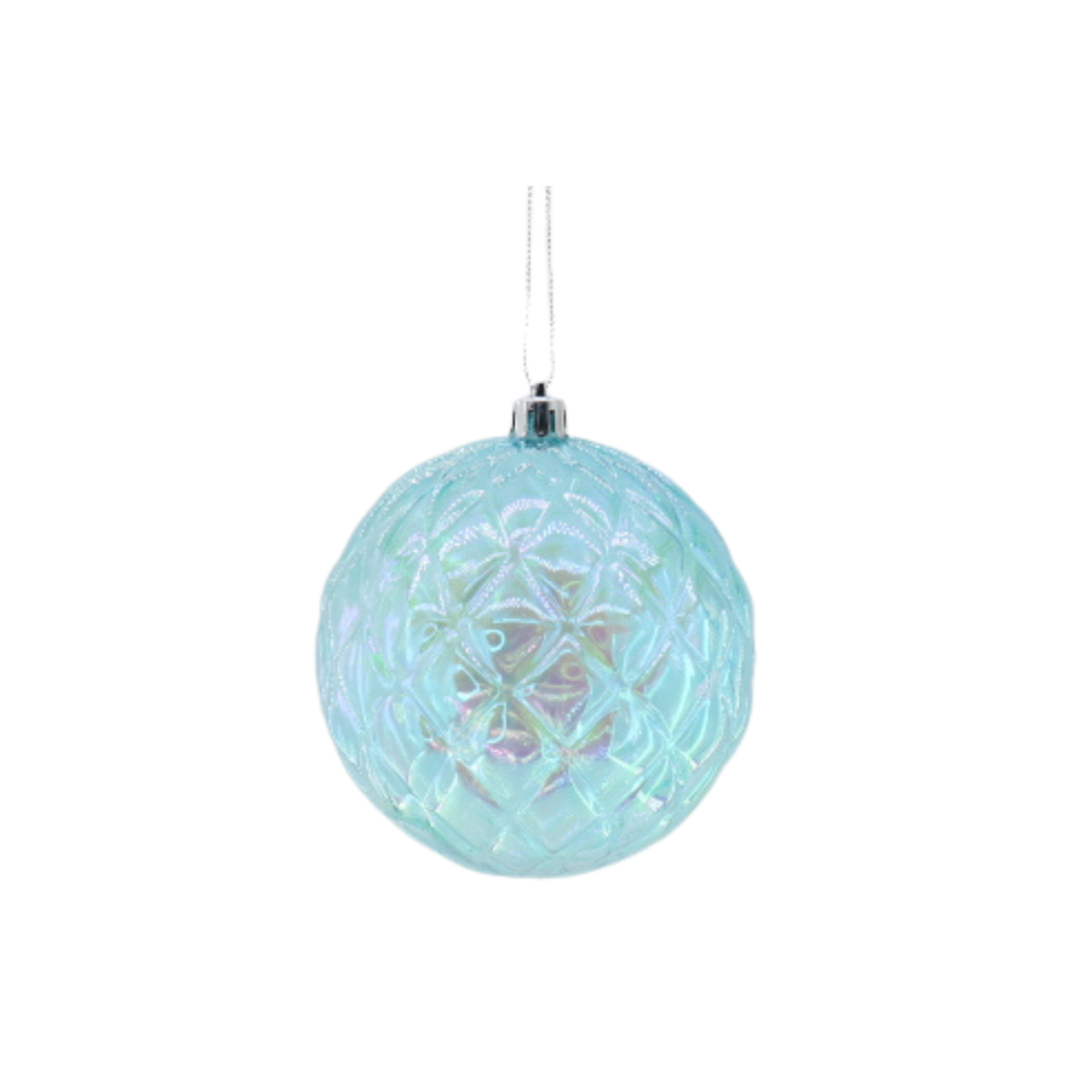 Kersthanger -  Kerstbal -  Kunststof - Blauw - 20x20cm