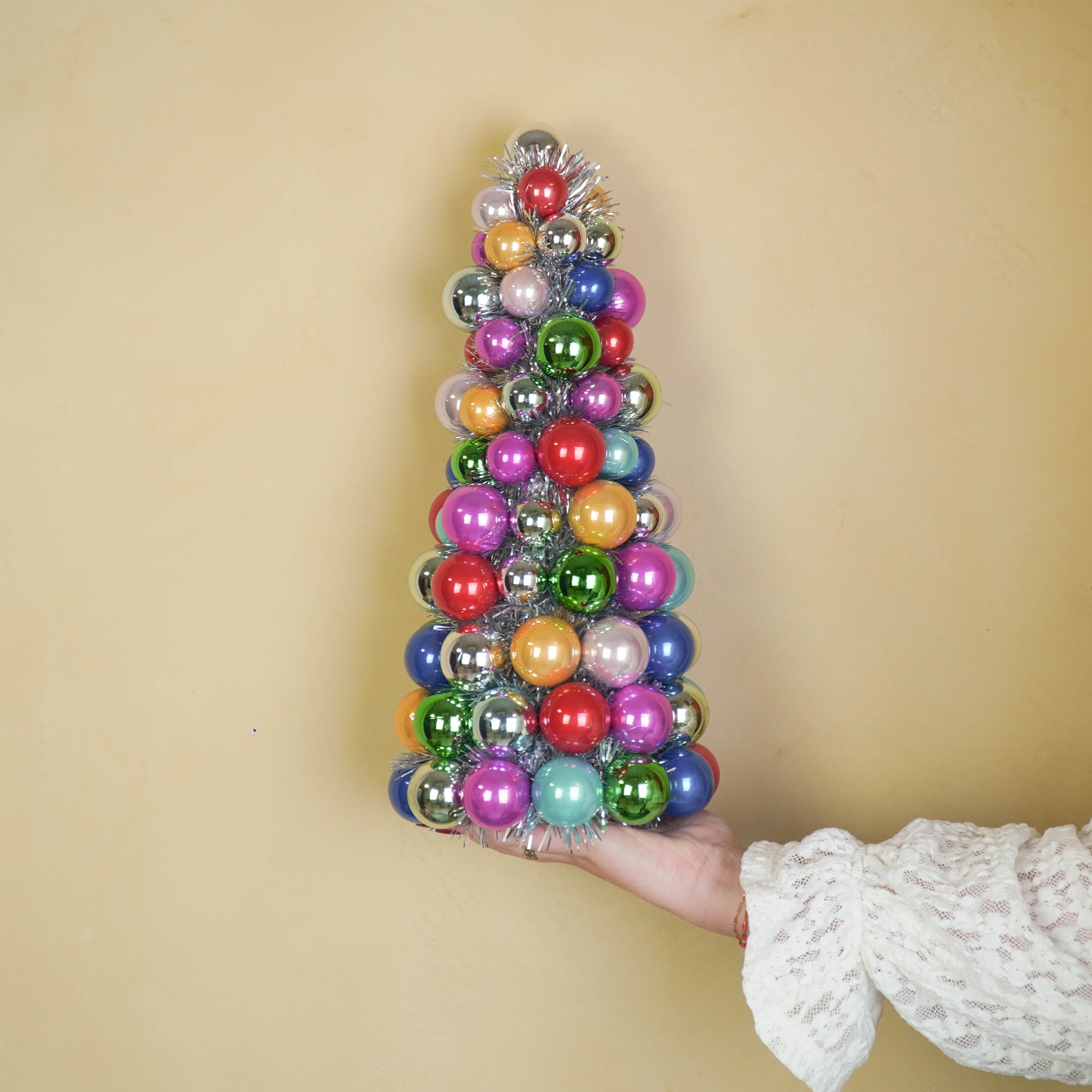 Kerst Decoratie -  Kerstballen Kerstboom - Kunststof - Multicolour  - 19x41 cm