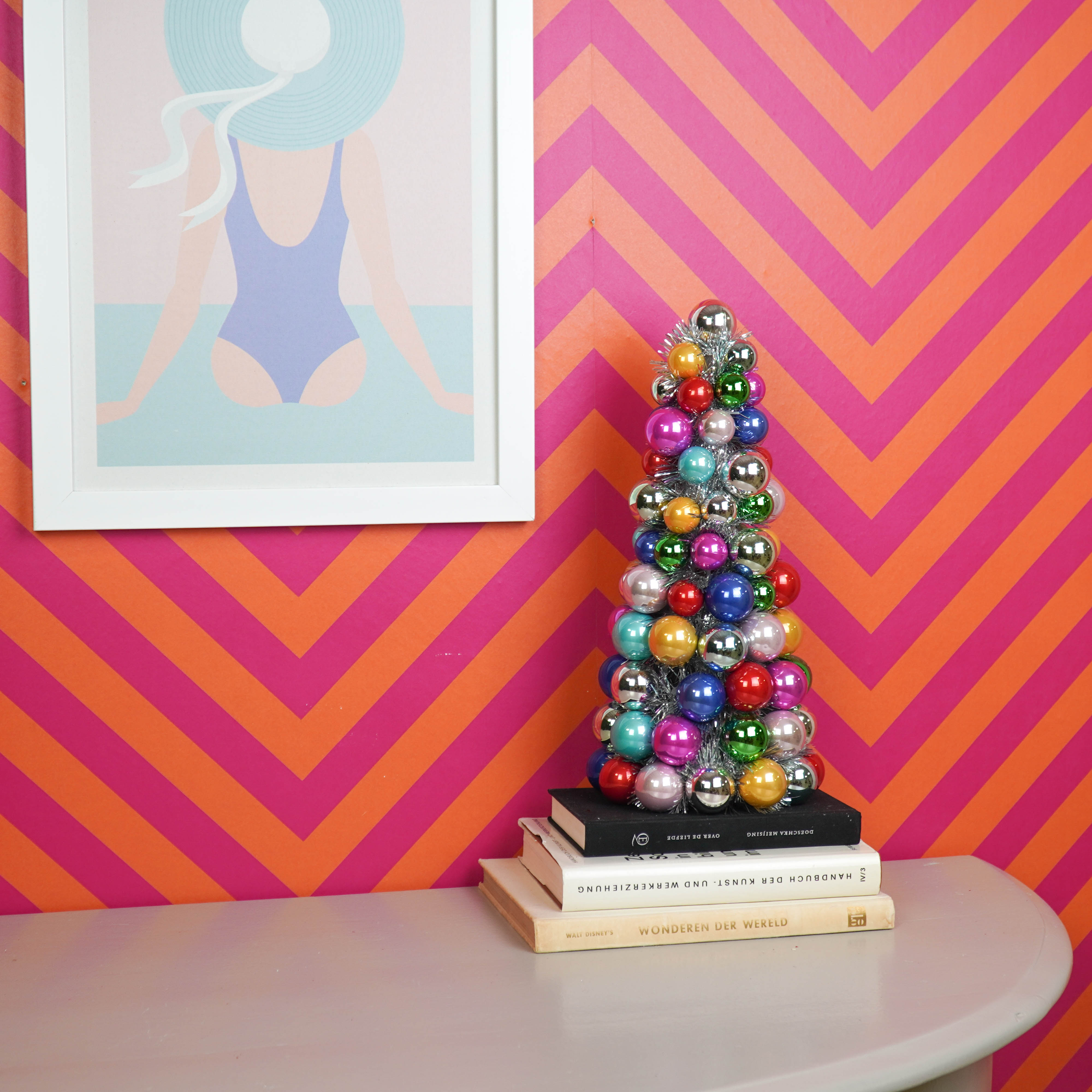 Kerst Decoratie -  Kerstballen Kerstboom - Kunststof - Multicolour  - 19x41 cm