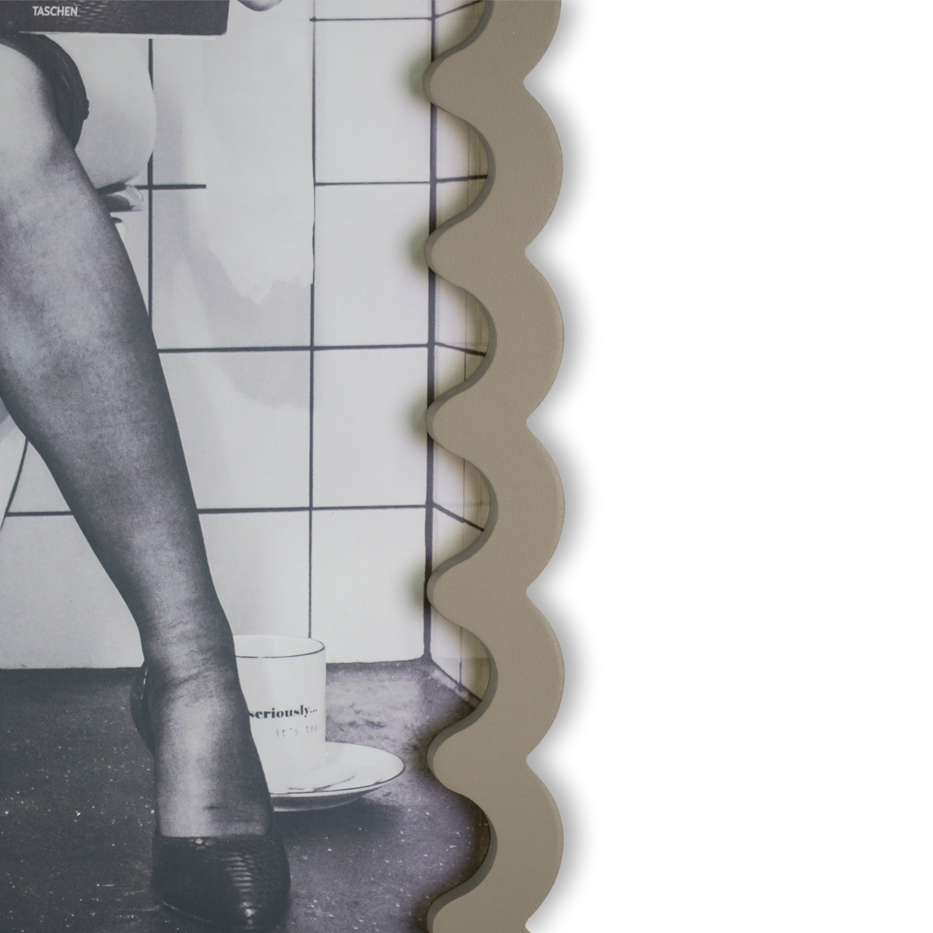 Fotolijst - Golvende Rand- MDF - Taupe- 33x43x1.5cm