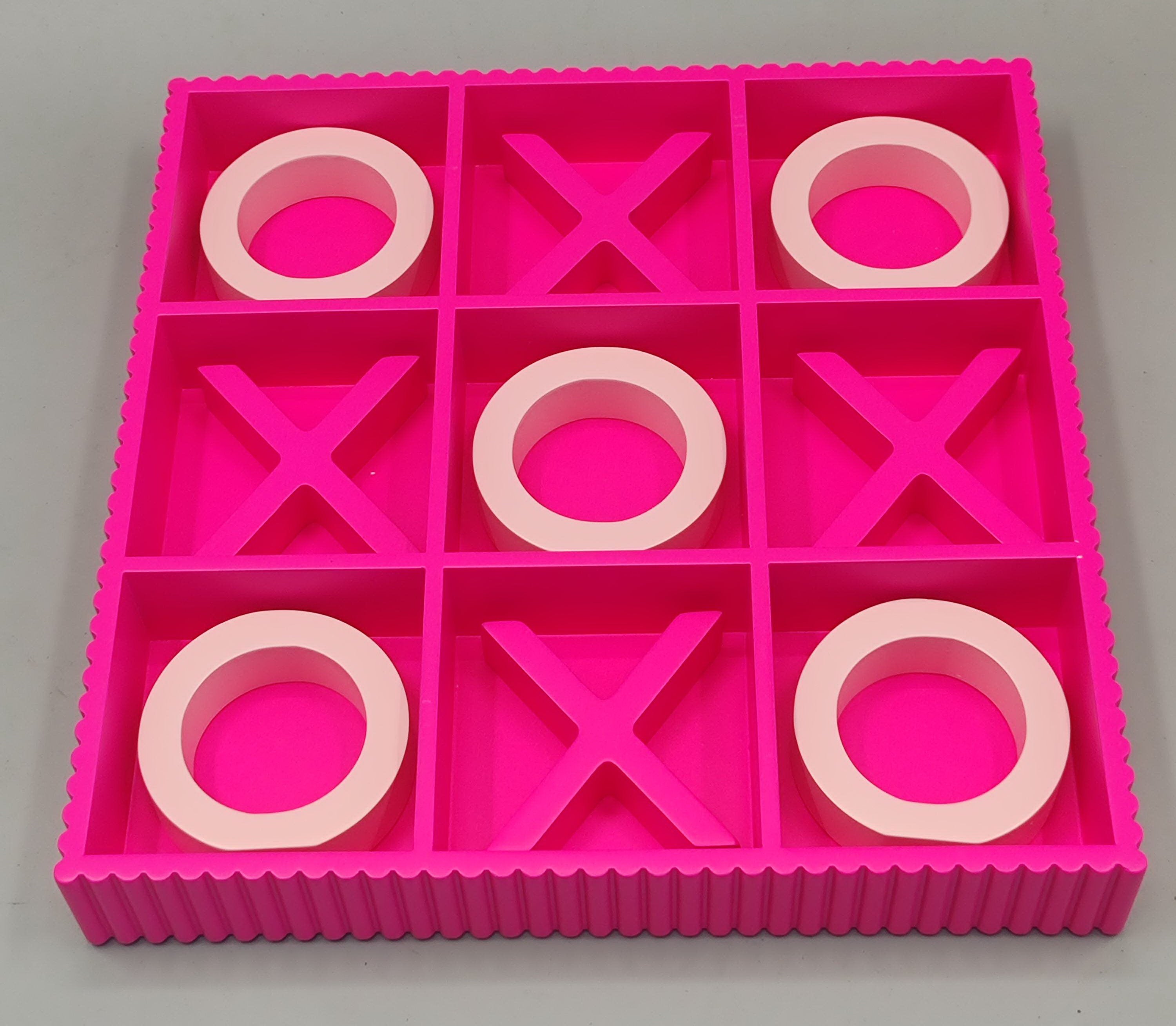 Decoratie Spel - Boter Kaas en Eieren - Fluor Roze - 33x33x5cm