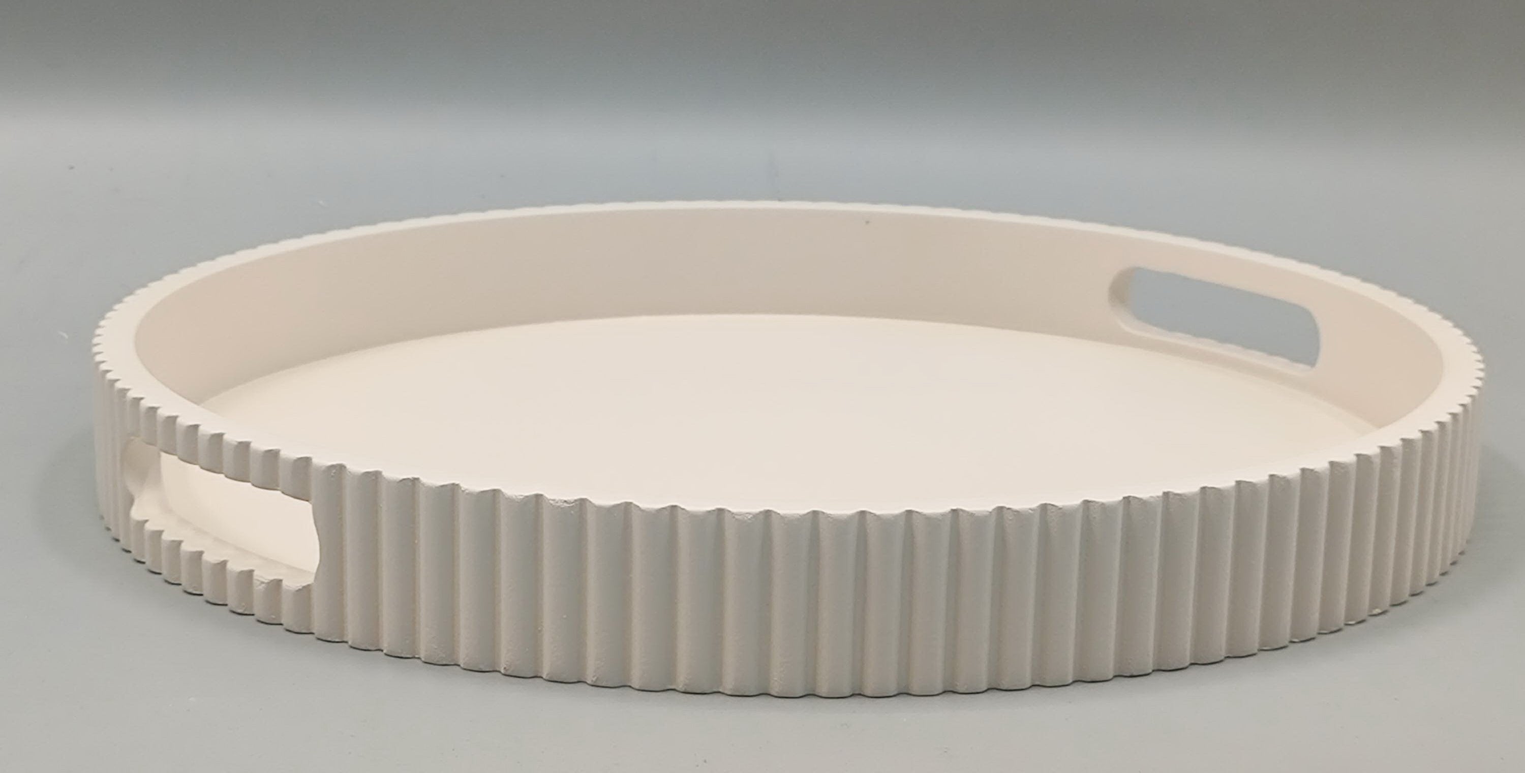 Dienblad - Met Geribbelde Rand - Zand - 35x35x4cm