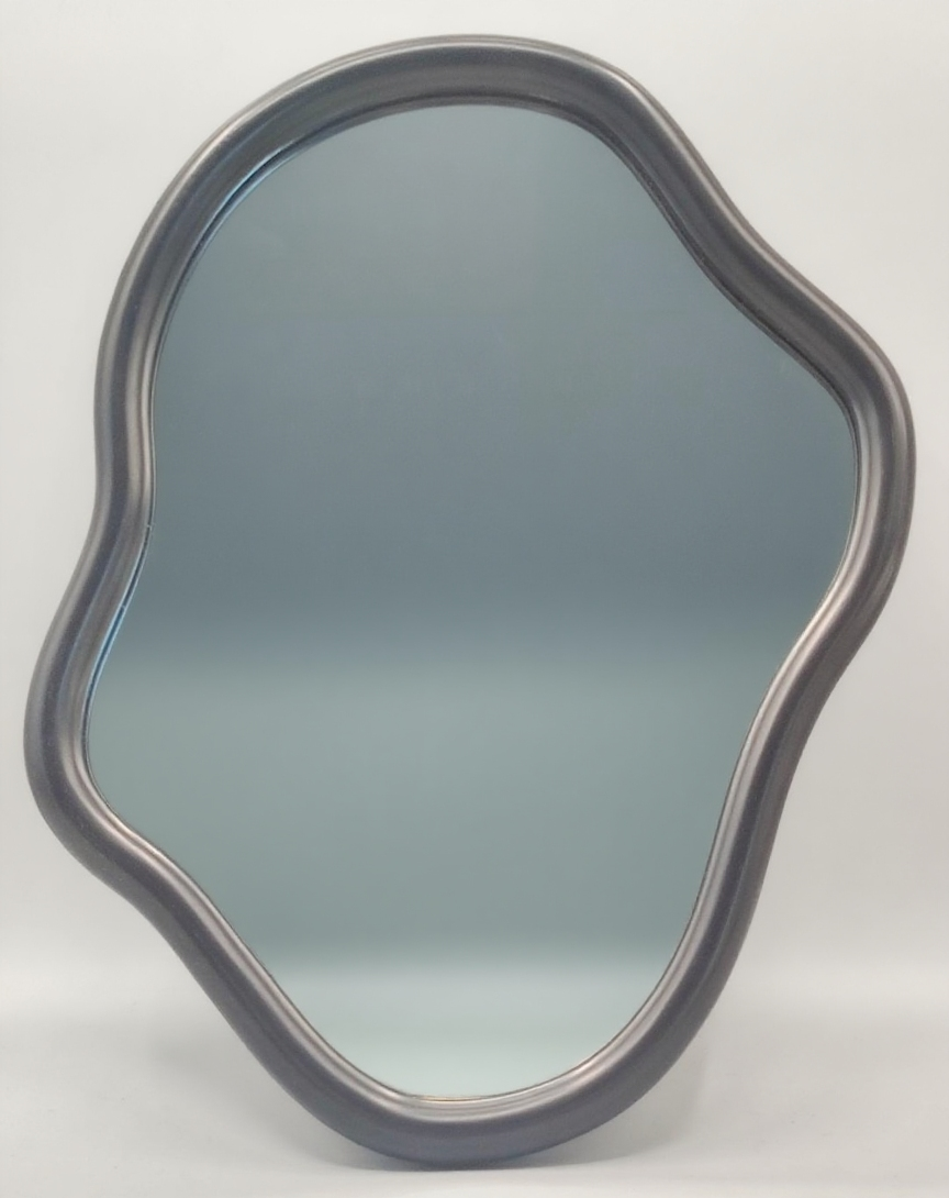 Spiegel - Wand Spiegel Organische Vorm - Zwart - 30x40cm