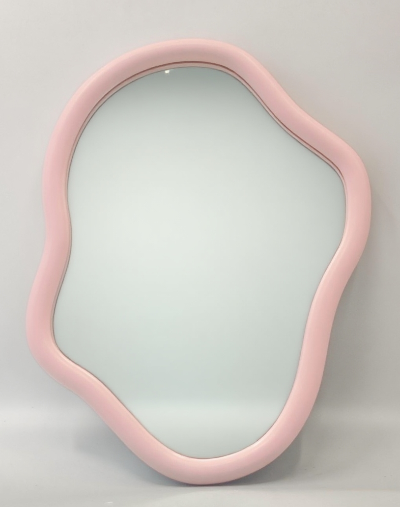 Spiegel - Wand Spiegel Organische Vorm - Lichtroze - 30x40cm