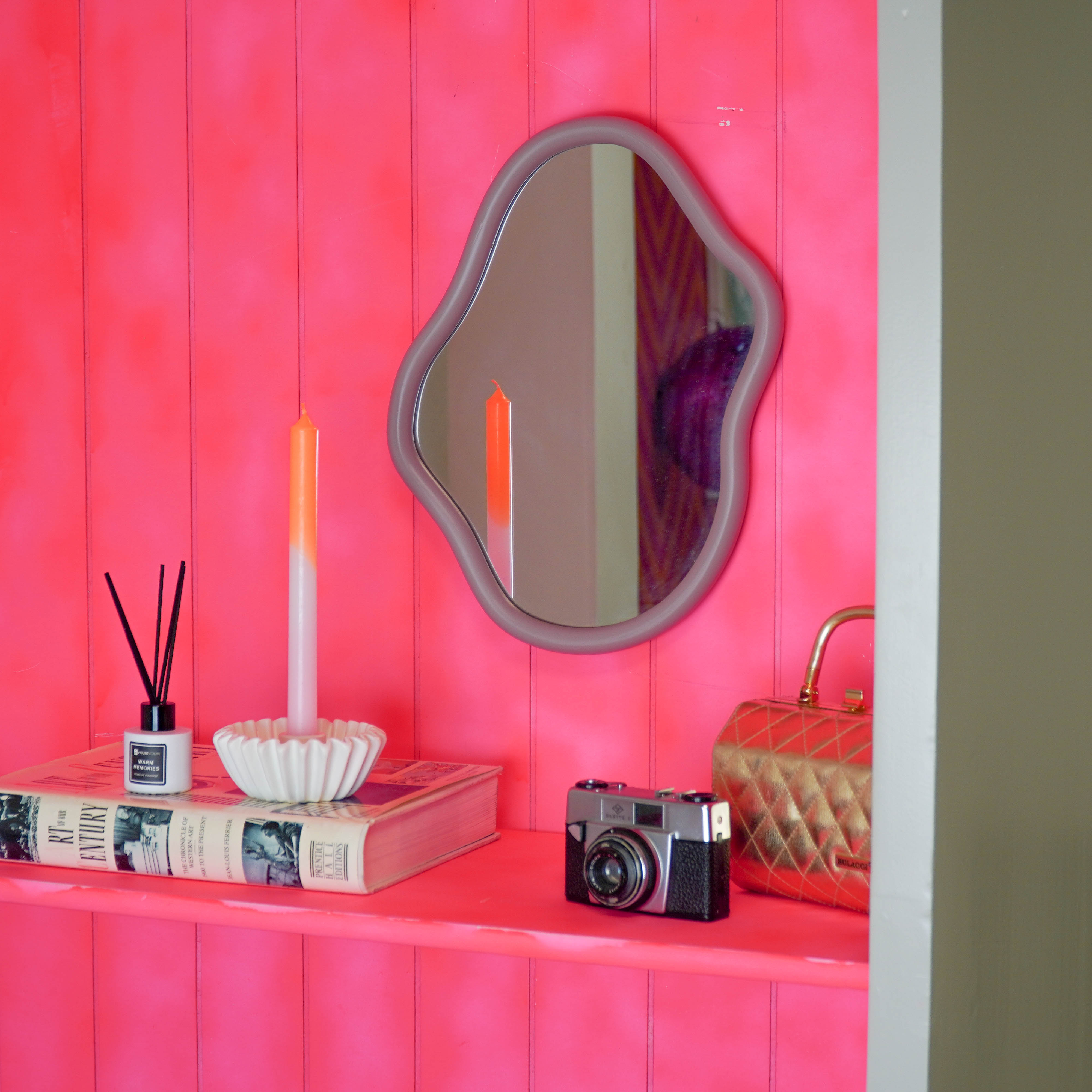 Spiegel - Wand Spiegel Organische Vorm - Taupe - 30x40cm