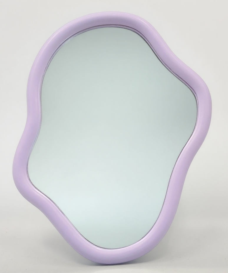 Spiegel - Wand Spiegel Organische Vorm - Lila - 30x40cm