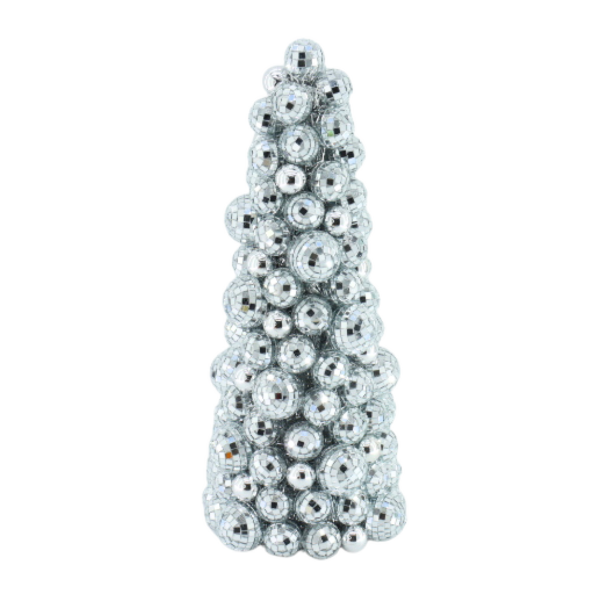 XMAS- Set Disco Kerstdecoratie – Zilveren Discobal Kerstboom 42 cm & Kerstkrans Ø40 cm – Kerstversiering