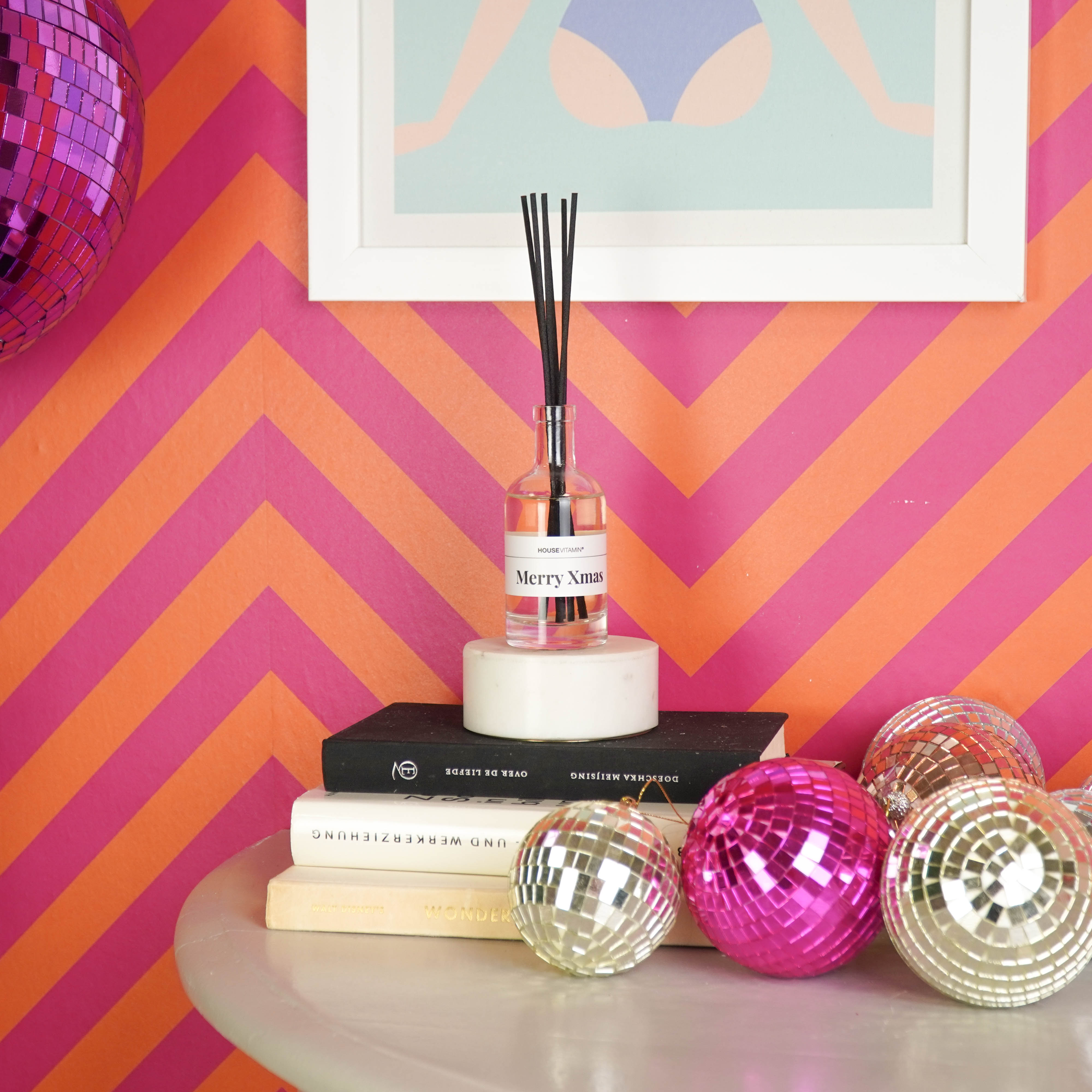 Geurstokjes - Merry Xmas - Glas - Appel/Kaneel geur - 100ml