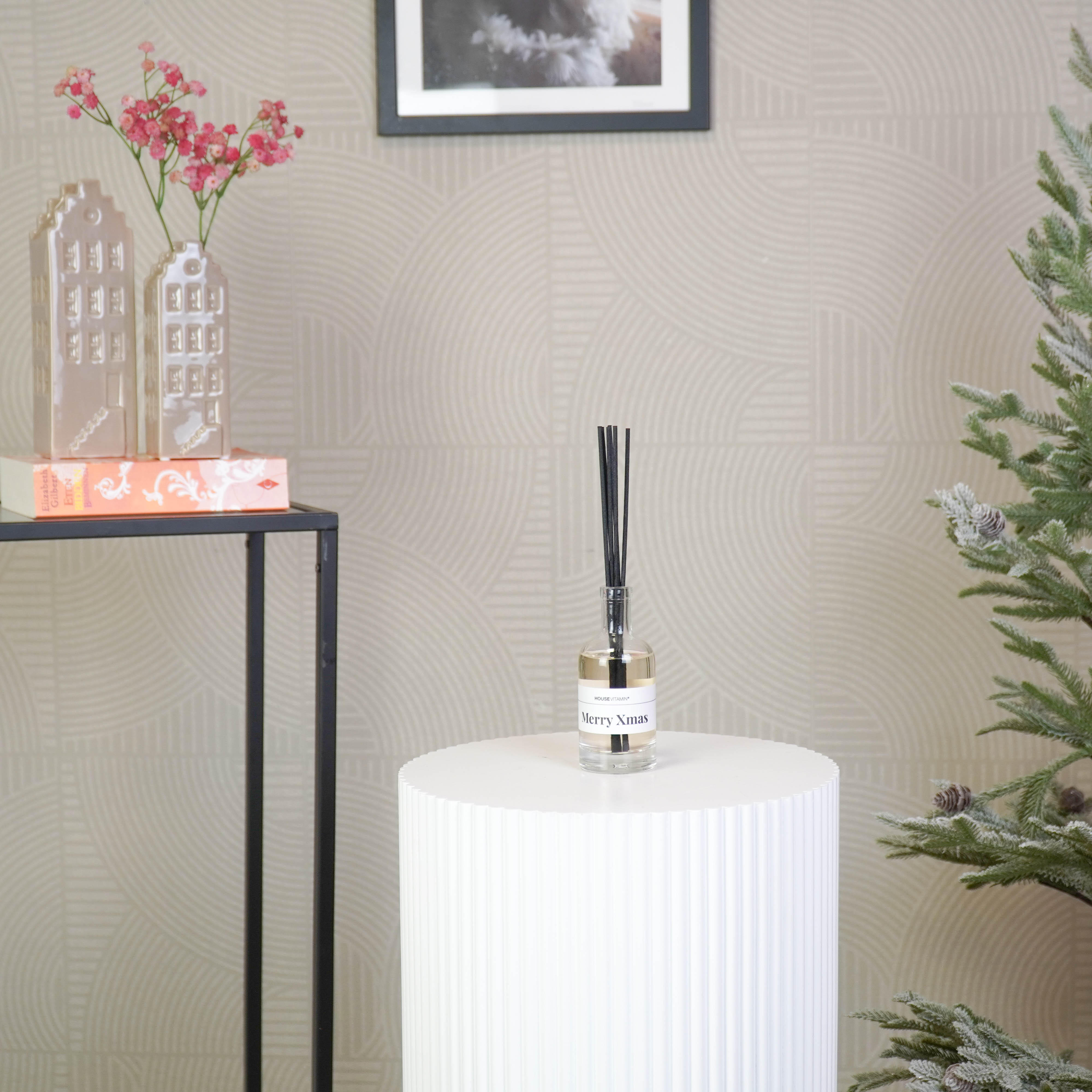 Geurstokjes - Merry Xmas - Glas - Appel/Kaneel geur - 100ml