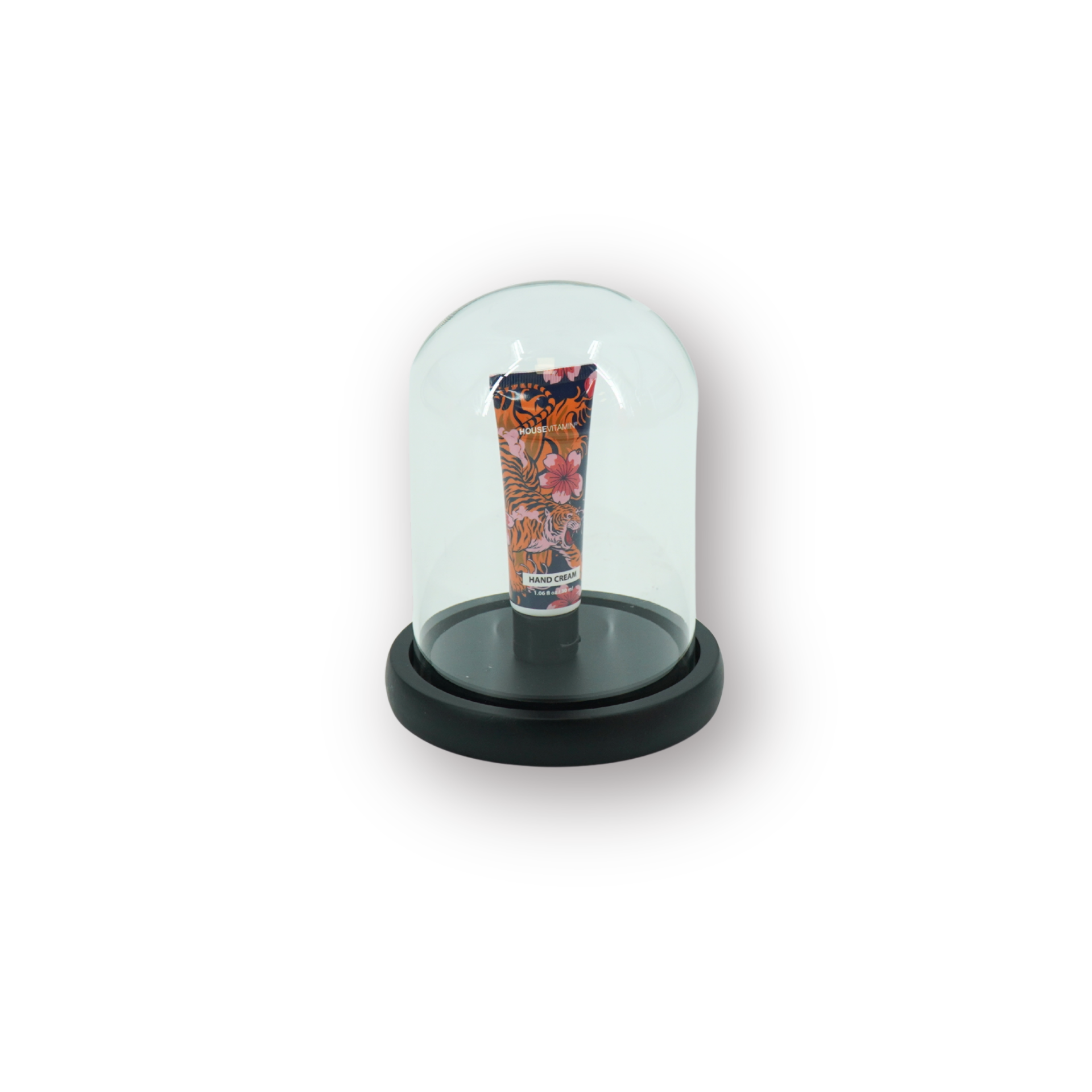 Stolp - Glas/Hout - Zwart - 11x11x15 cm