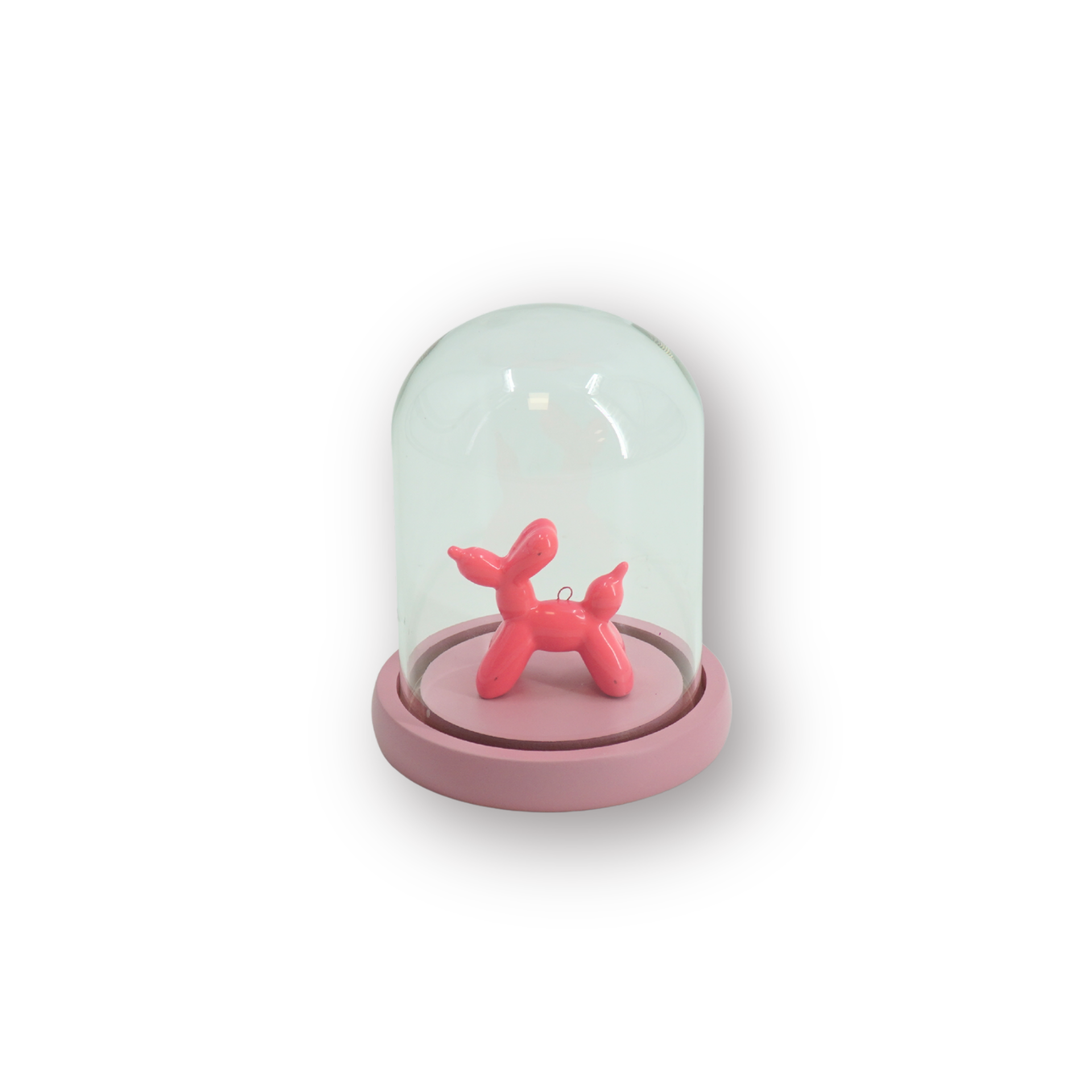 Stolp - Glas/Hout - Licht Roze - 11x11x15 cm