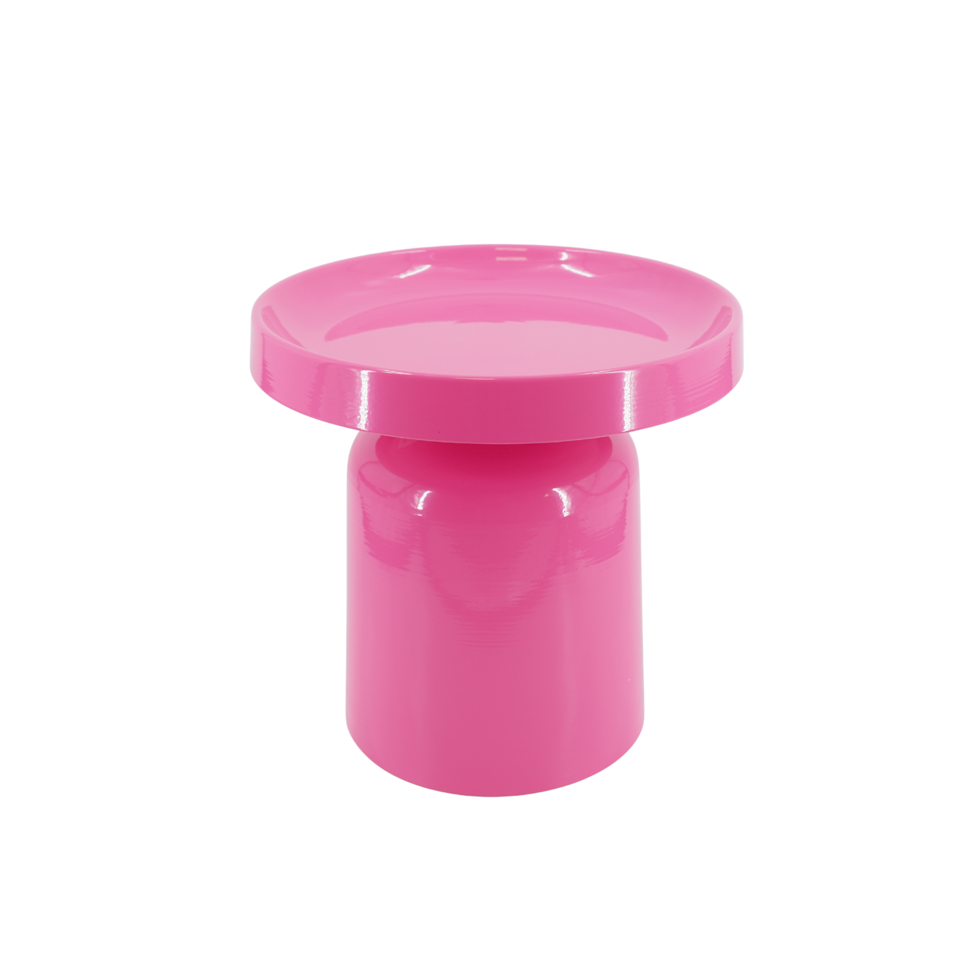 Bijzettafel - Pion - Neon Roze - Metaal - 43x42cm