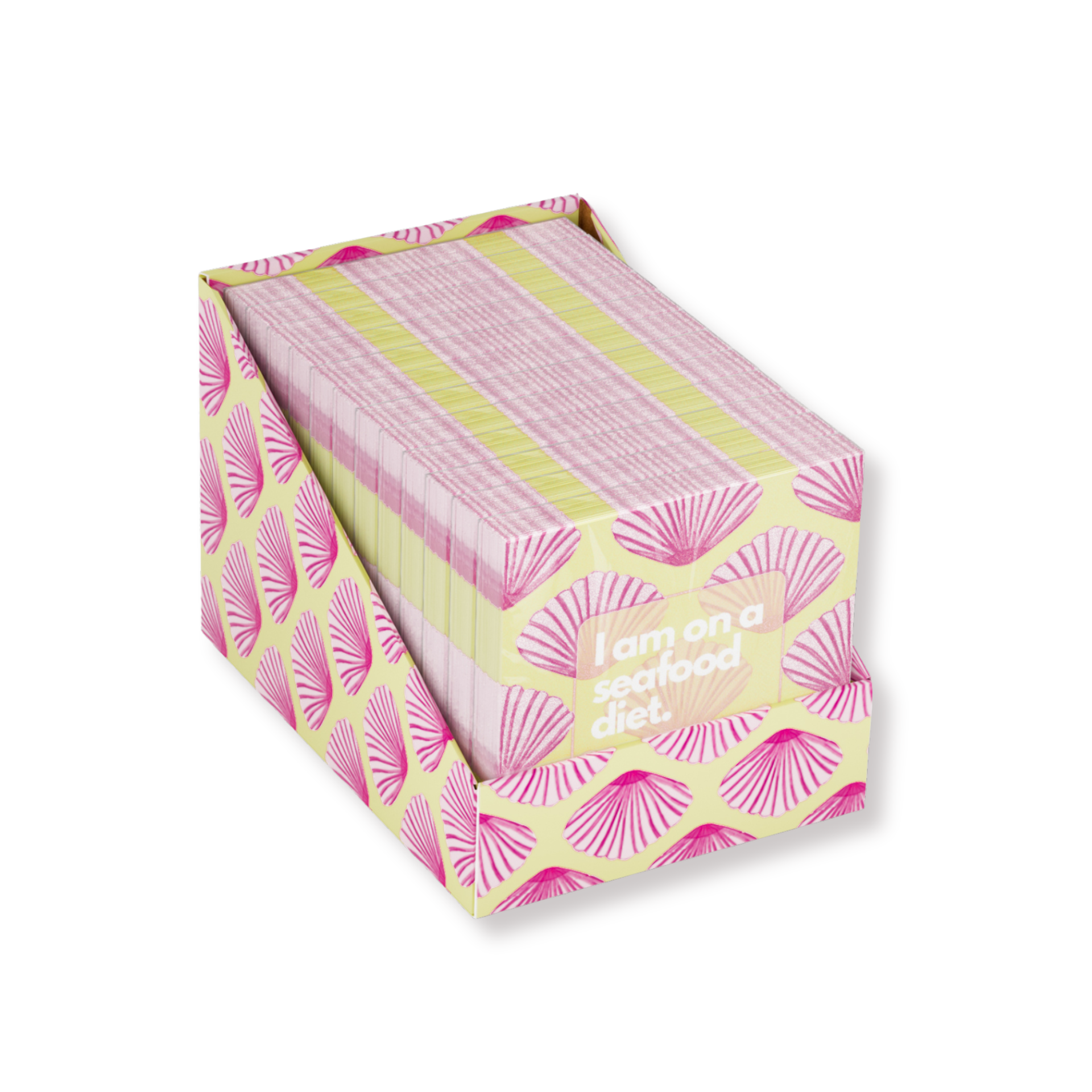 Papieren Servetten - "Seafood Diet" - Geel/Roze - 3-Laags - FSC - 33x33 cm  - 20 Stuks