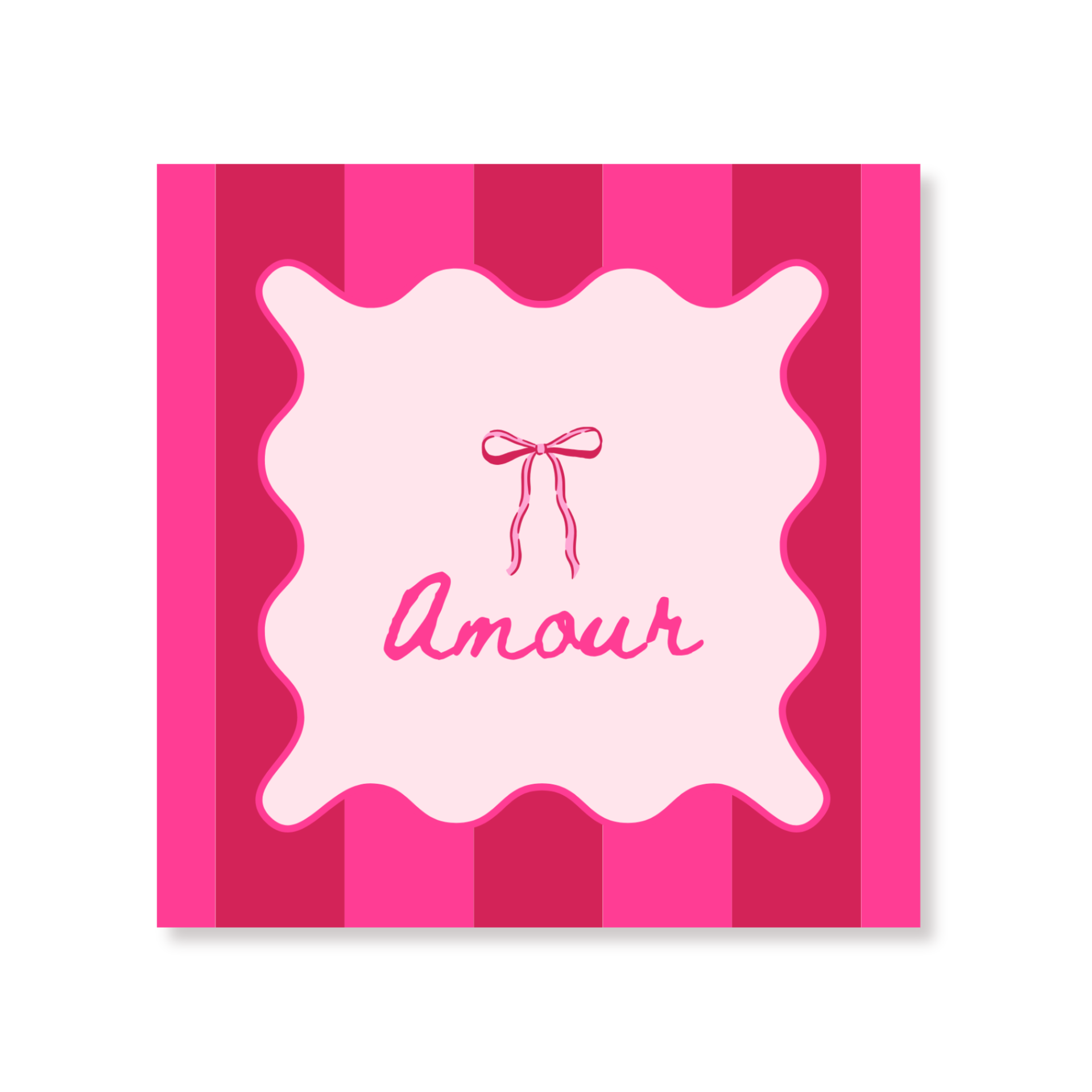 Papieren Servetten - "Amour" - Rood/Roze - 3-Laags - FSC - 33x33 cm  - 20 Stuks