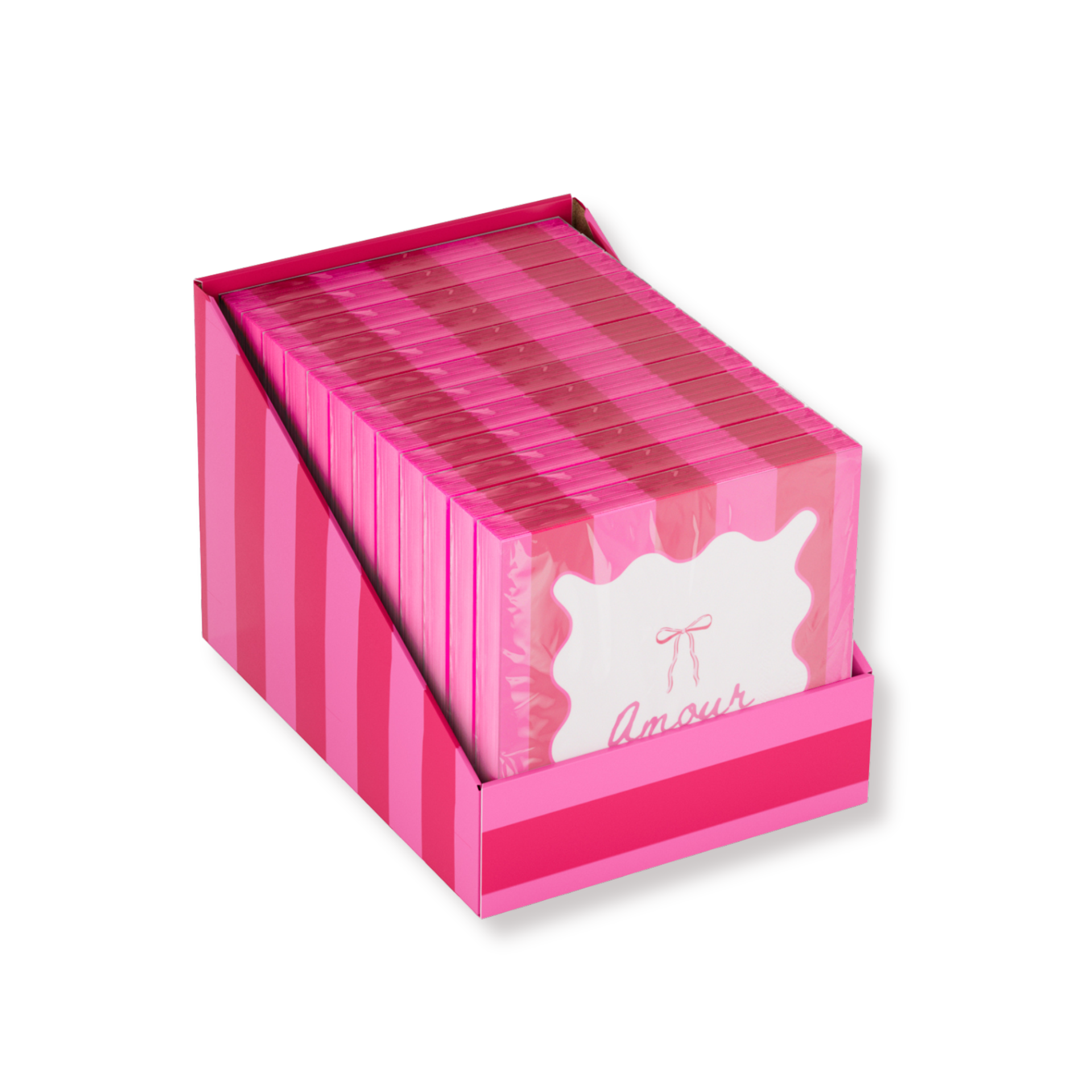 Papieren Servetten - "Amour" - Rood/Roze - 3-Laags - FSC - 33x33 cm  - 20 Stuks