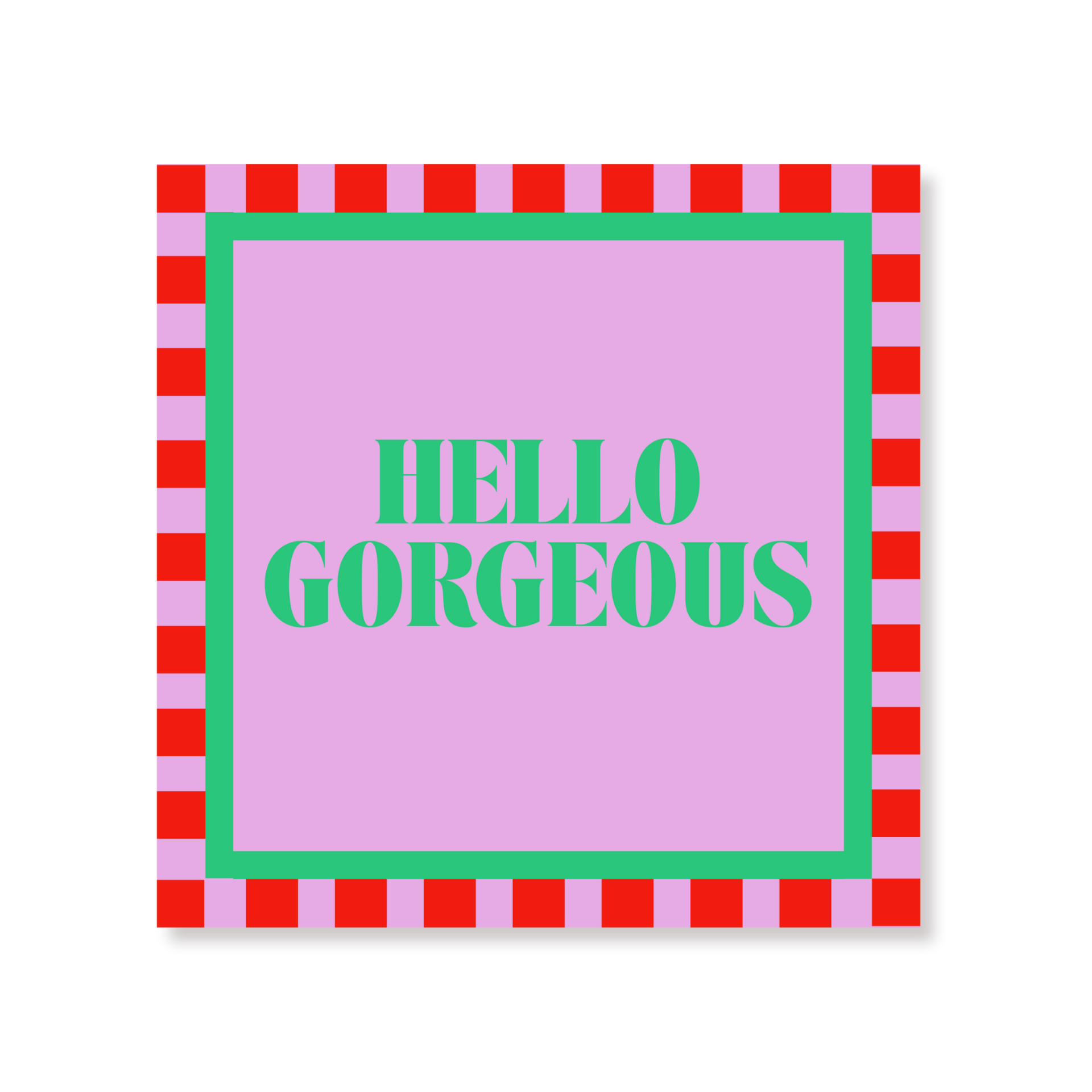 Papieren Servetten - "Hello Gorgeous" - Roze/Rood/Groen - 3-Laags - FSC - 33x33 cm  - 20 Stuks