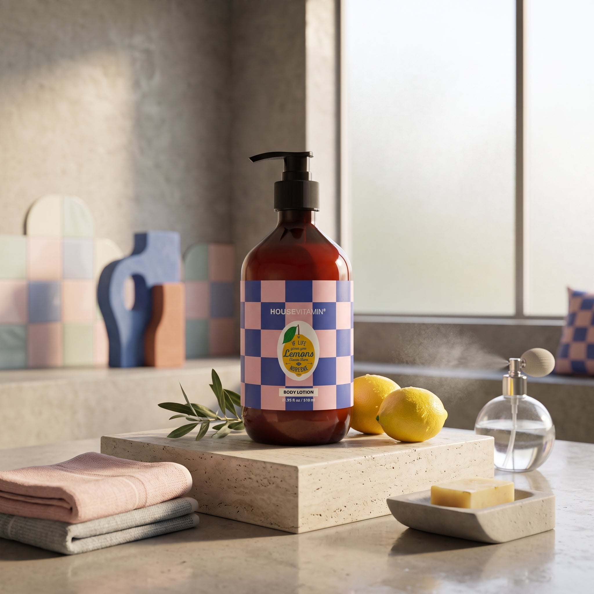 Body Lotion - Vegan Body Lotion Pompflacon - Citroen | Bergamot | Basilicum - 510ml