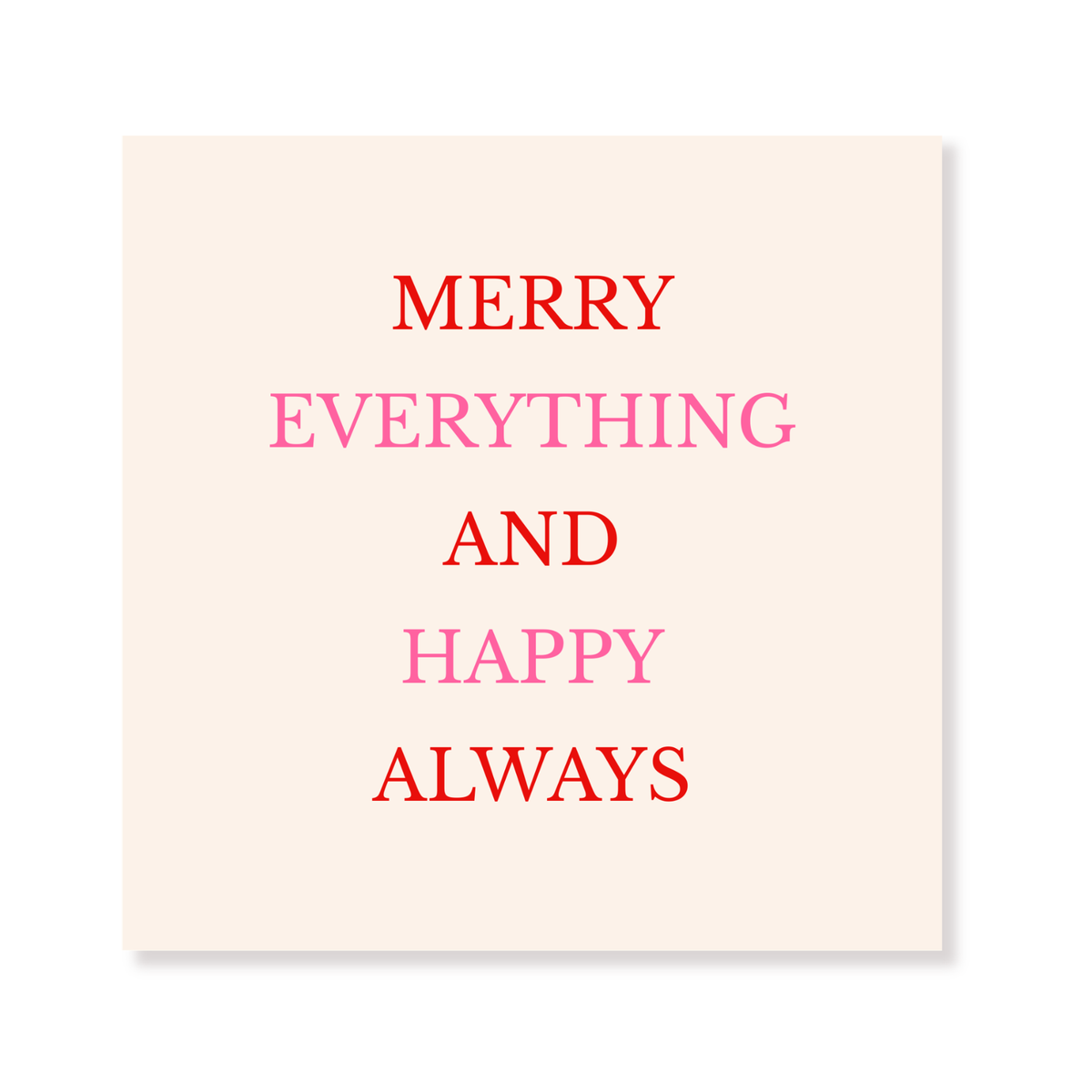 Paper Napkins “Merry always Happy” –Display Pack 12 Packs