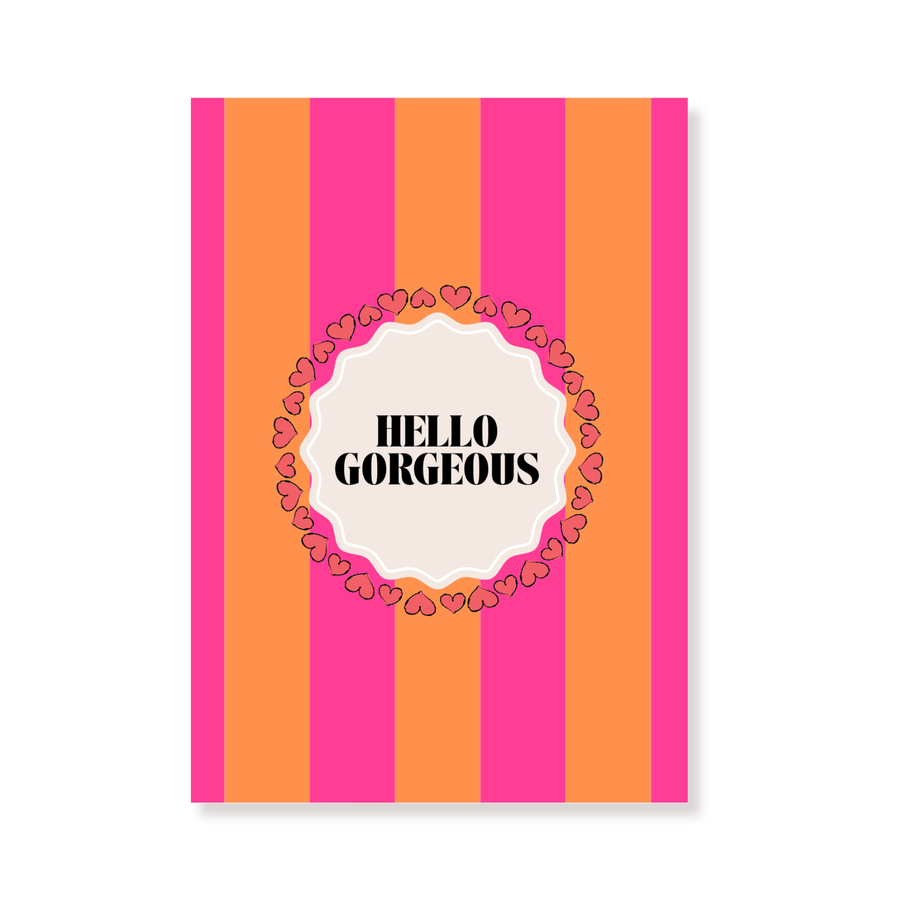 Ansichtkaart - Hello Gorgeous - Papier - Set of 5 - A6