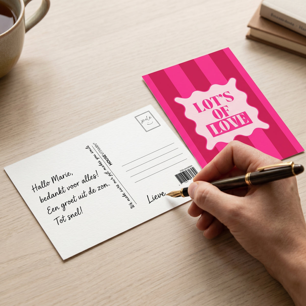 Ansichtkaart - Lots of Love -  Papier - Set of 5 - A6