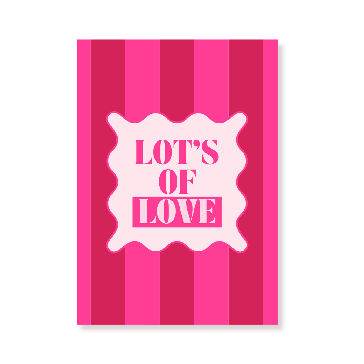 Ansichtkaart - Lots of Love -  Papier - Set of 5 - A6