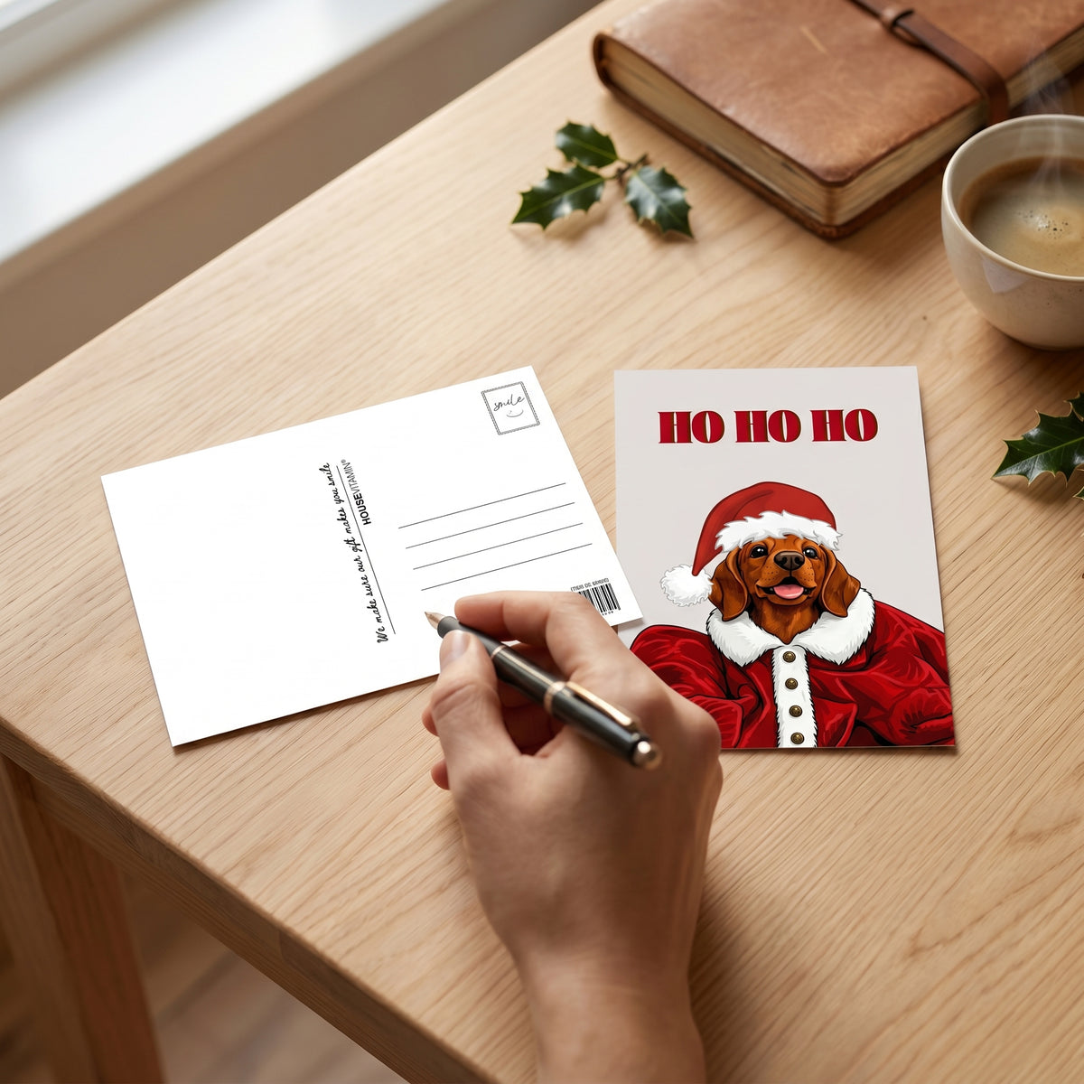 Ansichtkaart - Ho Ho Ho - Papier - Set of 5 - A6