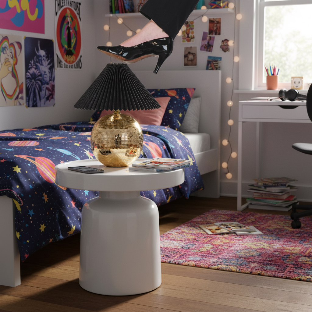 Tafel lamp - Disco Bol - Glas - Goud - 20x20cm