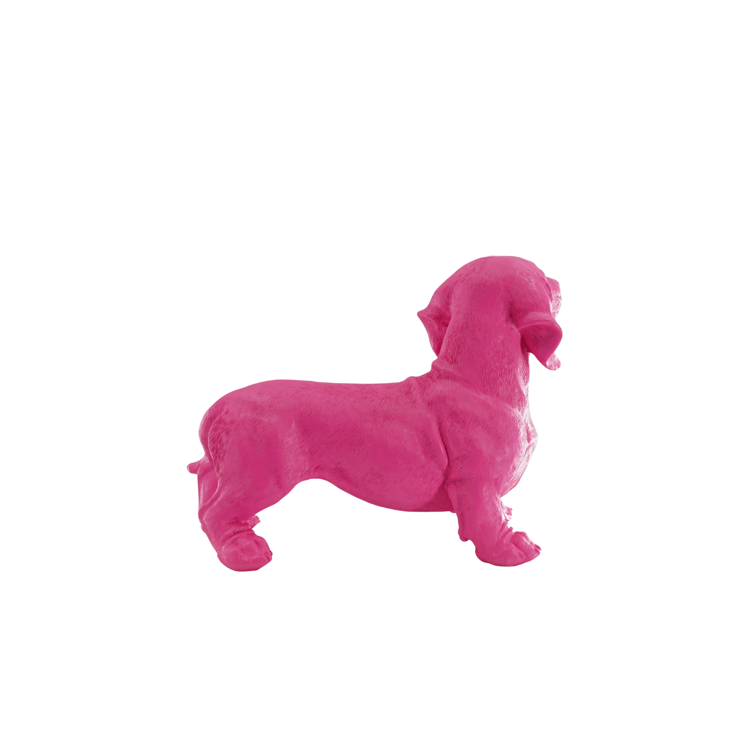 Ornament - Teckel - Polyresin - Pink - 20x8x15cm