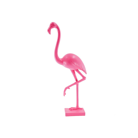 Ornament - Flamingo - Polyresin - Roze - 12x10x49,5cm