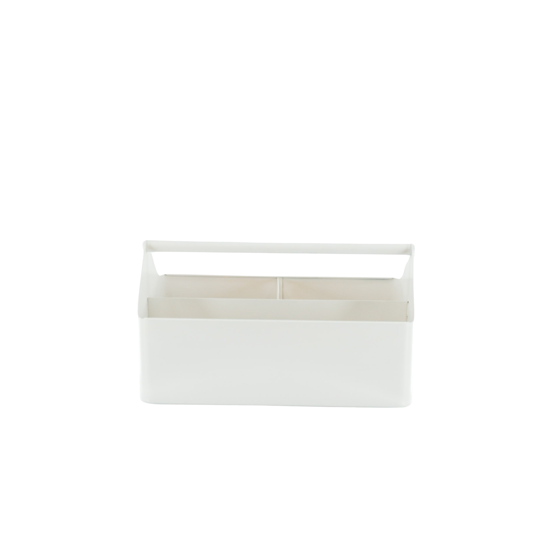Metalen Bak met Vakken- Organizer - Metaal - White - 30x17x17cm