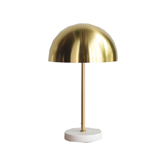 Tafellamp - Mushroom - Metaal/ Marmer- Goud-15x45x55cm