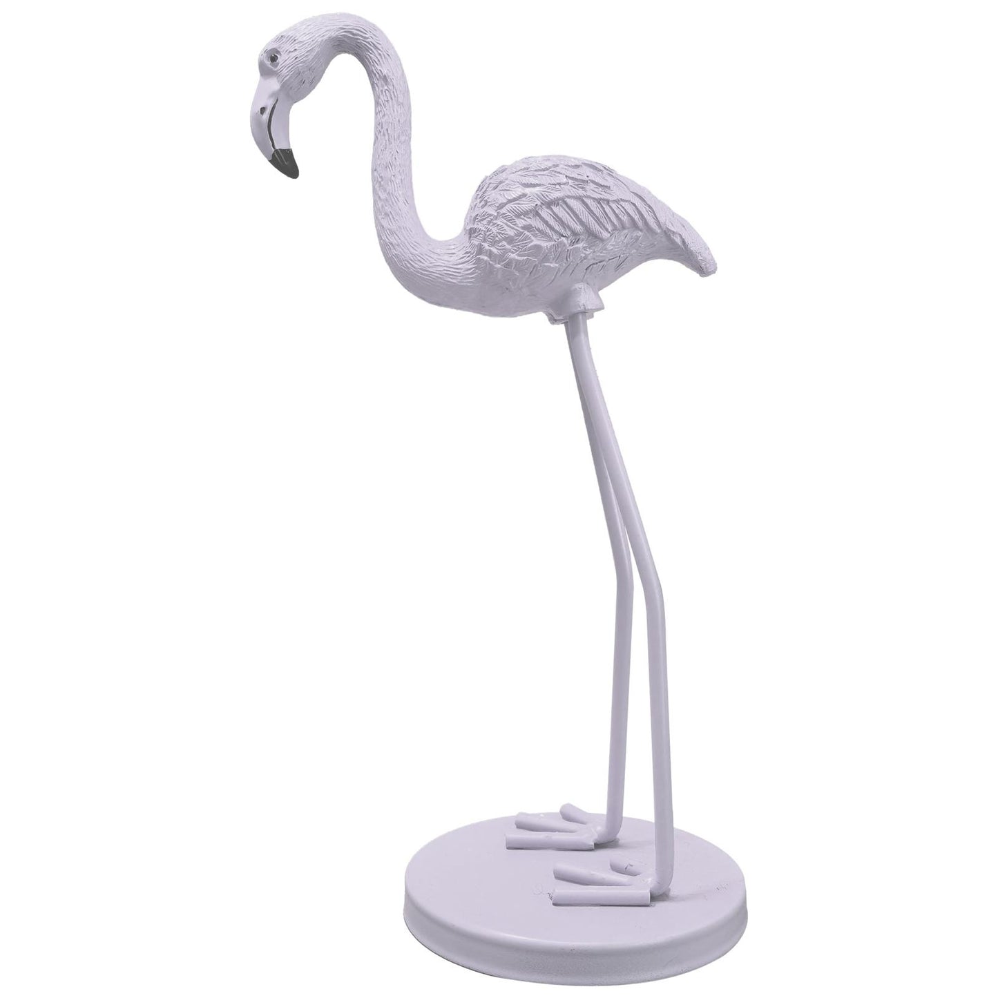 Ornament - Flamingo - Metaal - Lila - 9x7,5x19,5cm