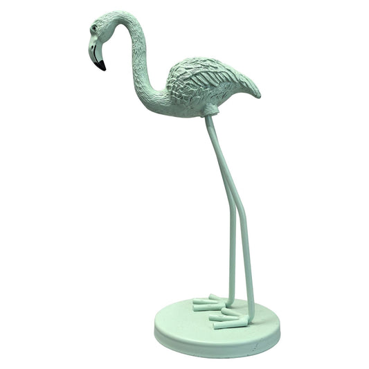 Ornament - Flamingo - Metaal - Mint Groen - 9x7,5x19,5cm