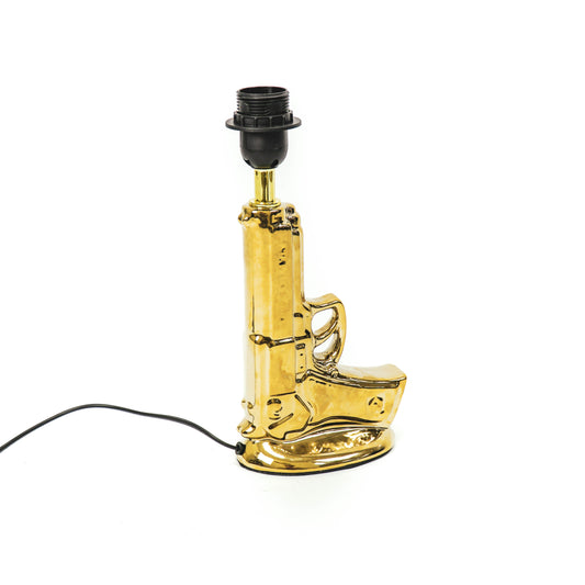 HV Pistool Lamp - Goud - 15x9x32cm